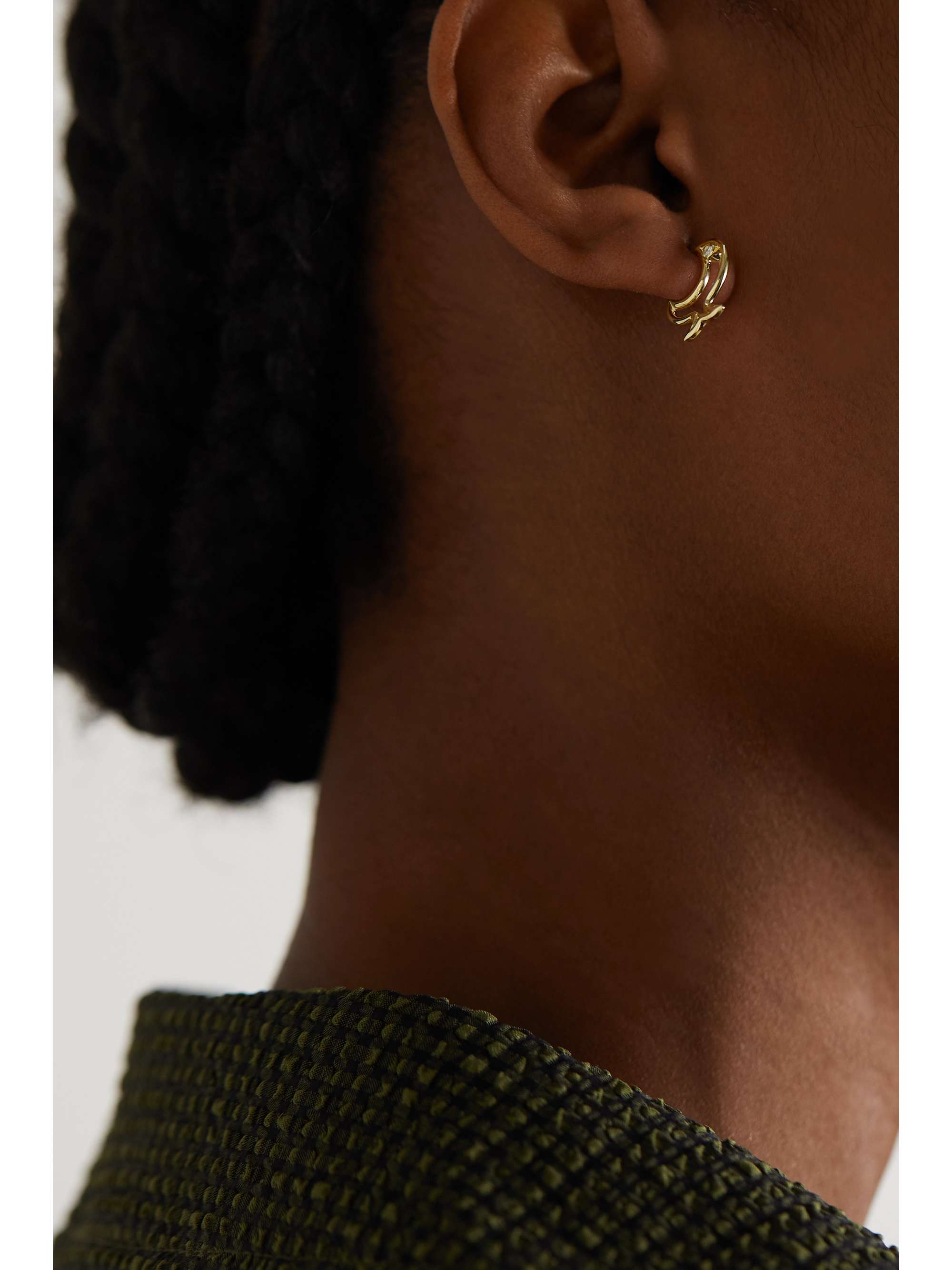 YVONNE LÉON 9-karat gold diamond earring