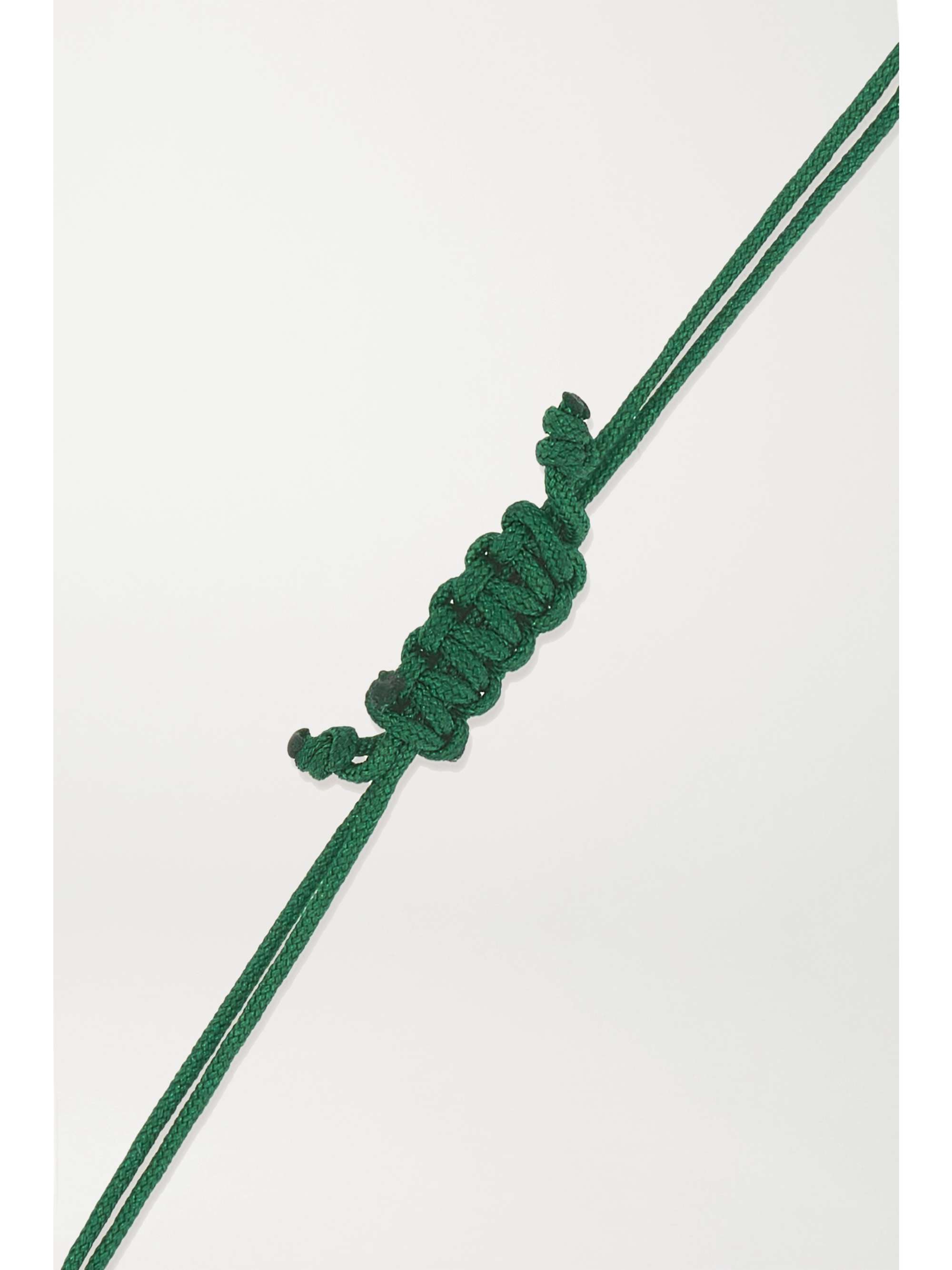 YVONNE LÉON 9-karat gold, cord, enamel and diamond bracelet