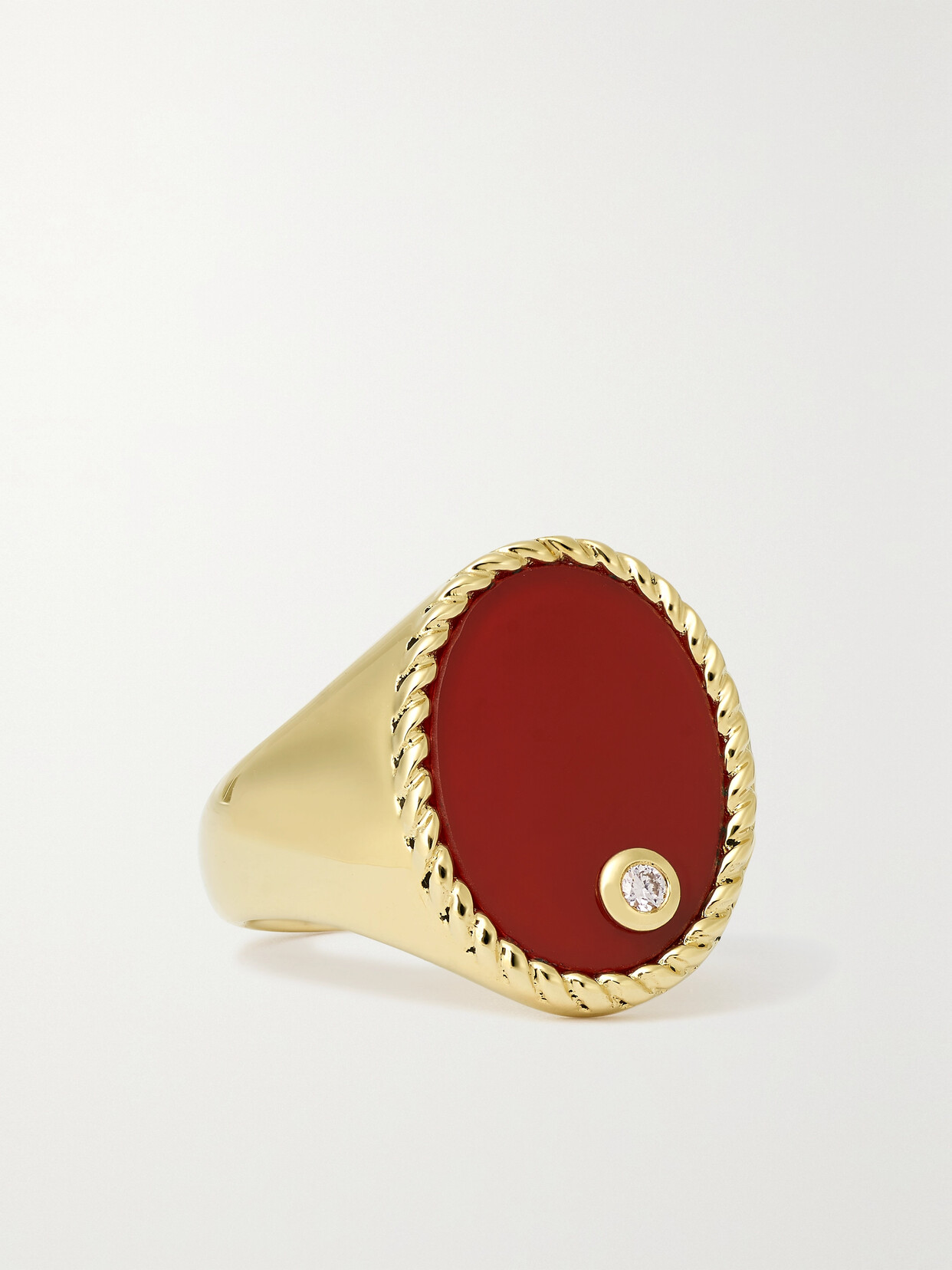 Yvonne Léon 9-karat , Agate And Diamond Ring