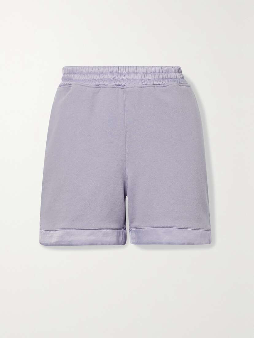RTA Edgar Satin-trimmed Cotton-jersey Shorts