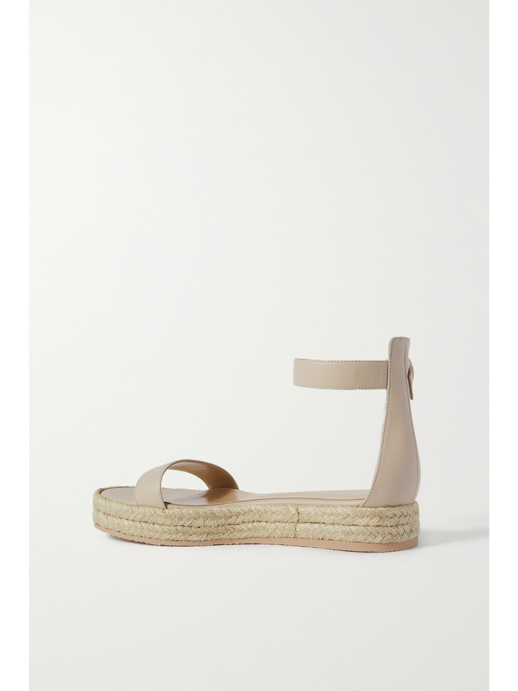 Neutral Leather espadrille platform sandals | GIANVITO ROSSI | NET-A-PORTER