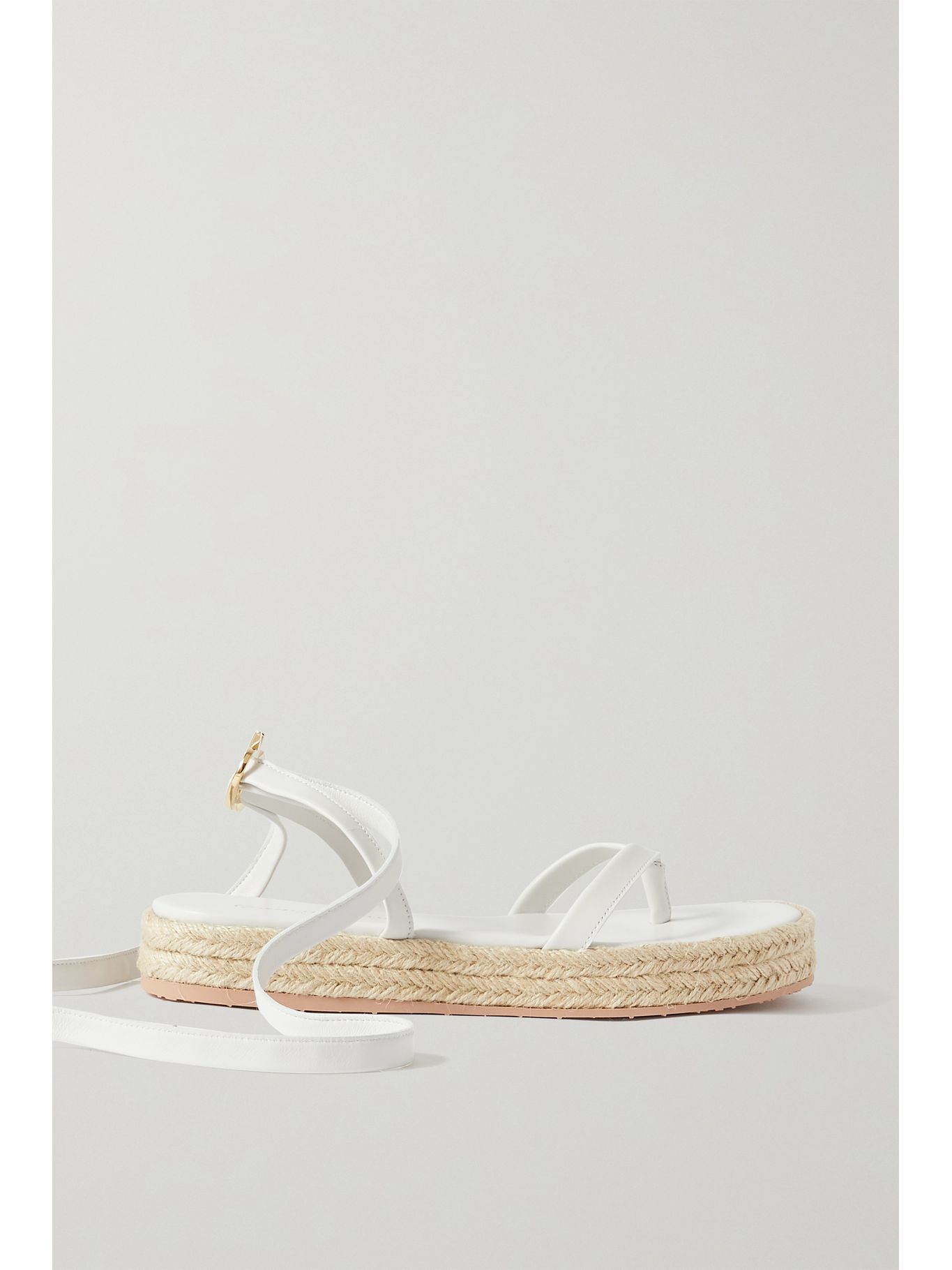Brown Ribbon Beachclub 20 embellished suede espadrille sandals | GIANVITO ROSSI | Suede 