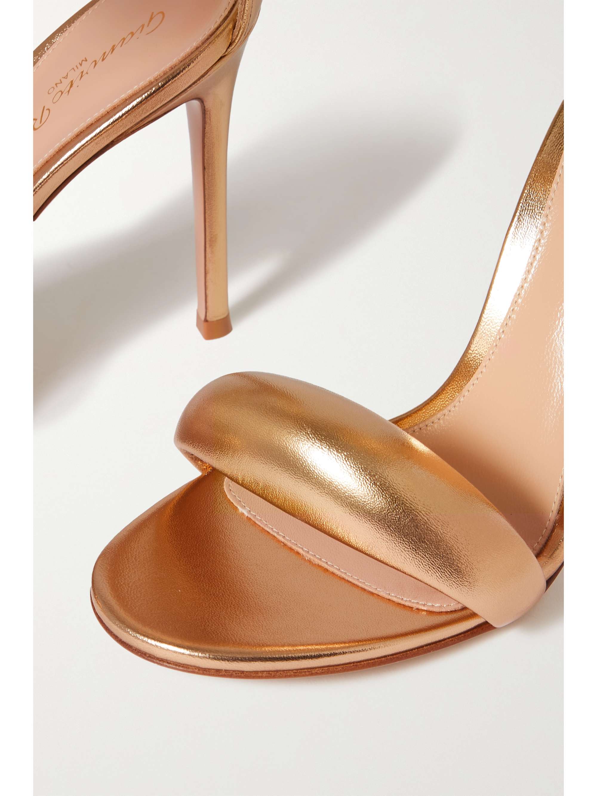 GIANVITO ROSSI BIJOUX 105 metallic leather sandals
