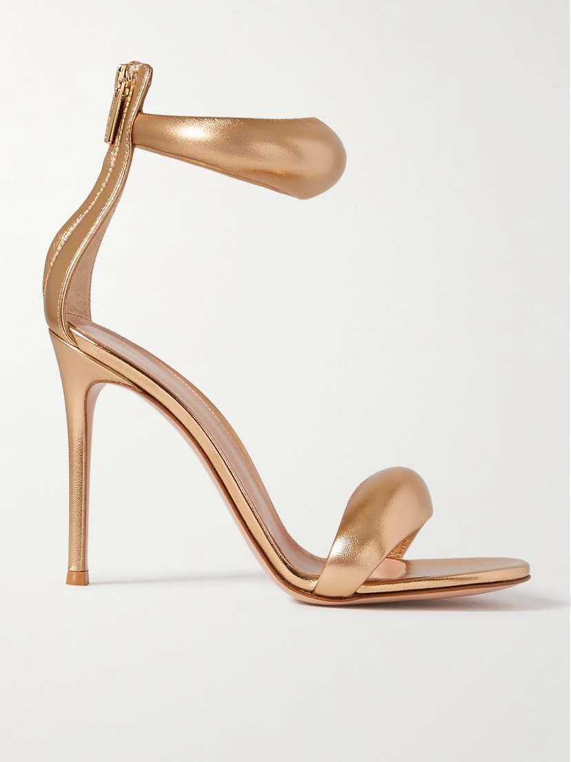 Gianvito Rossi Bijoux 105 Metallic Leather Sandals