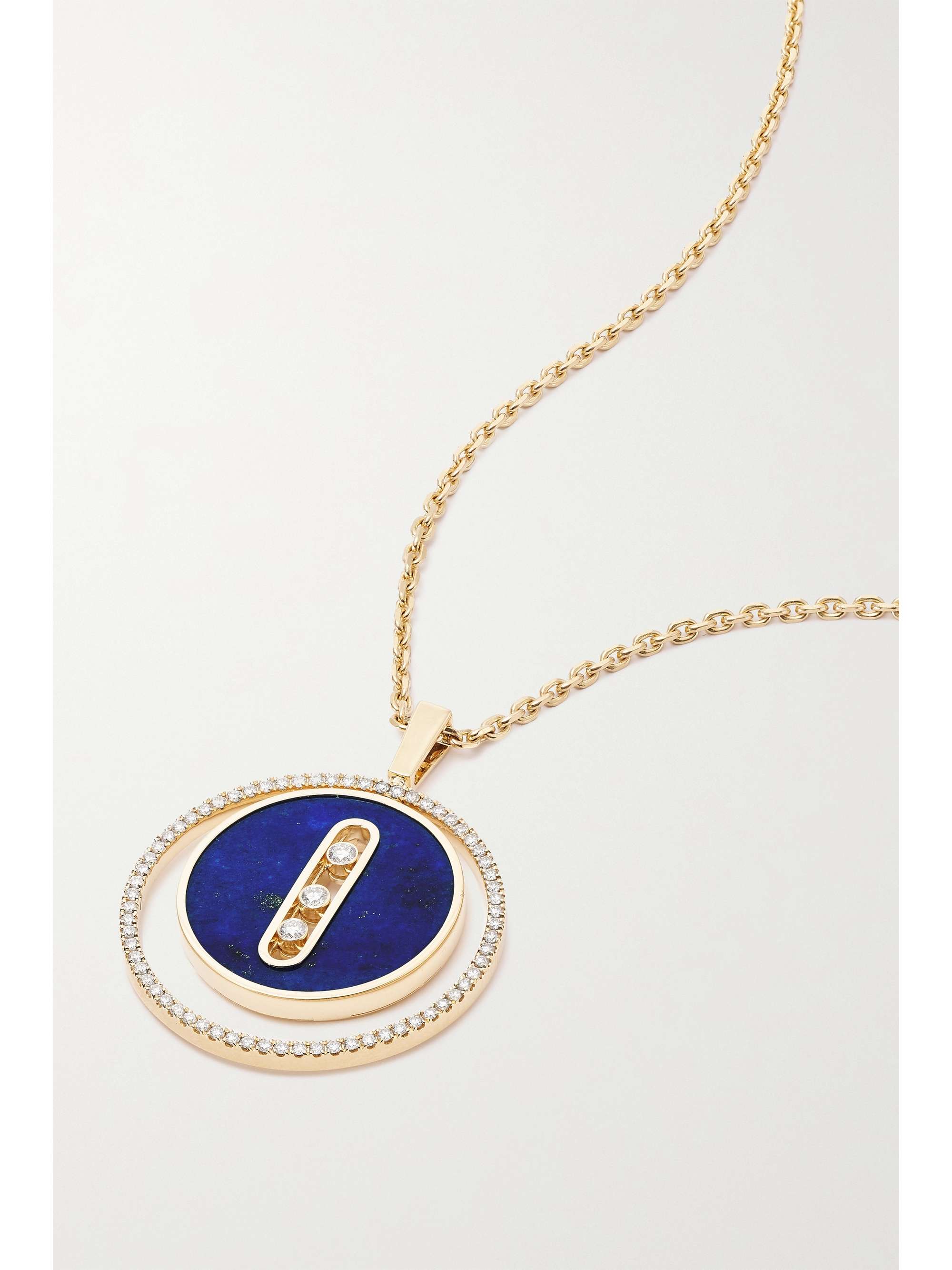 MESSIKA Lucky Move 18-karat gold, lapis lazuli and diamond necklace