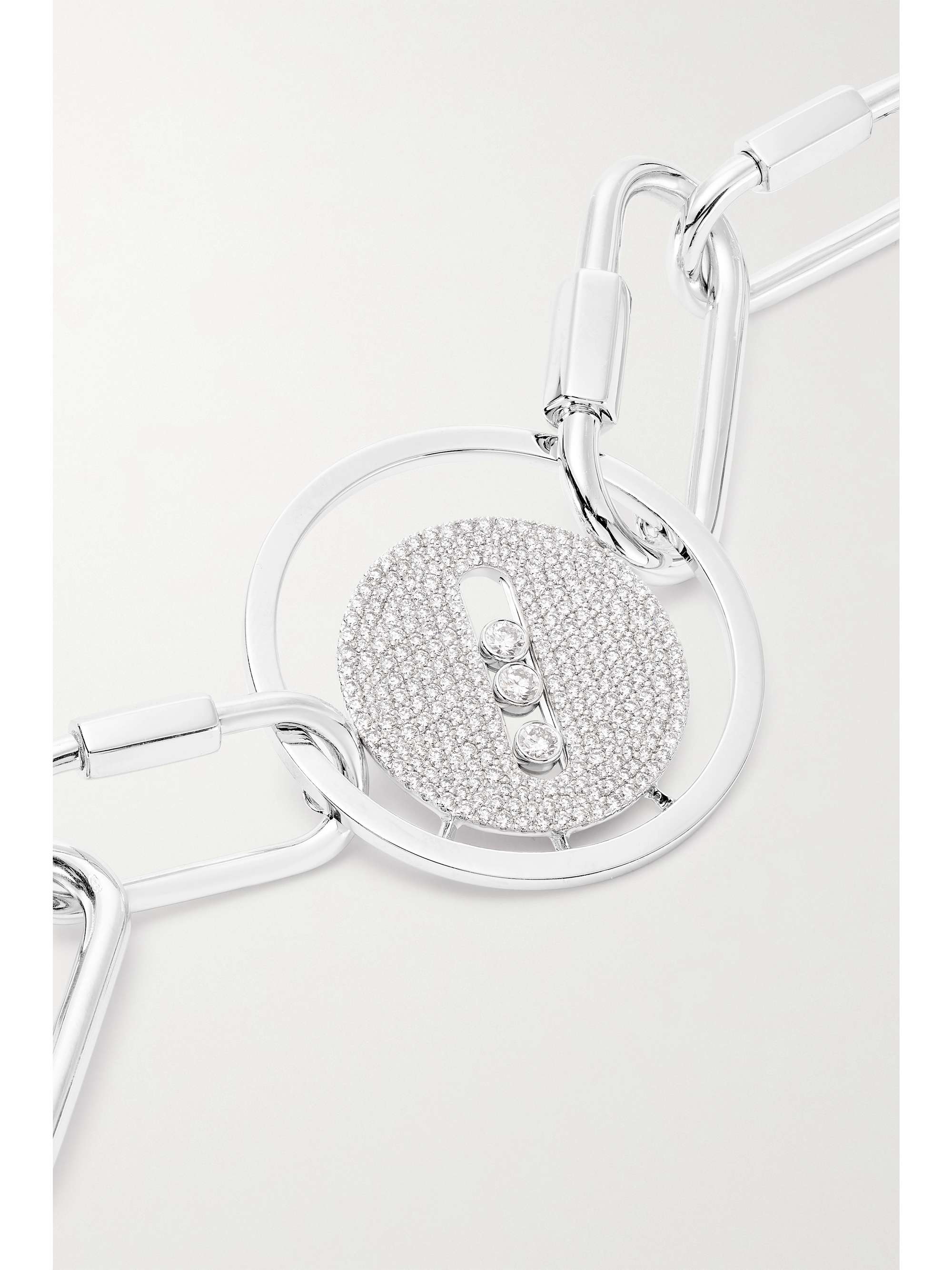 MESSIKA Lucky Move Mousqueton 18-karat white gold diamond bracelet