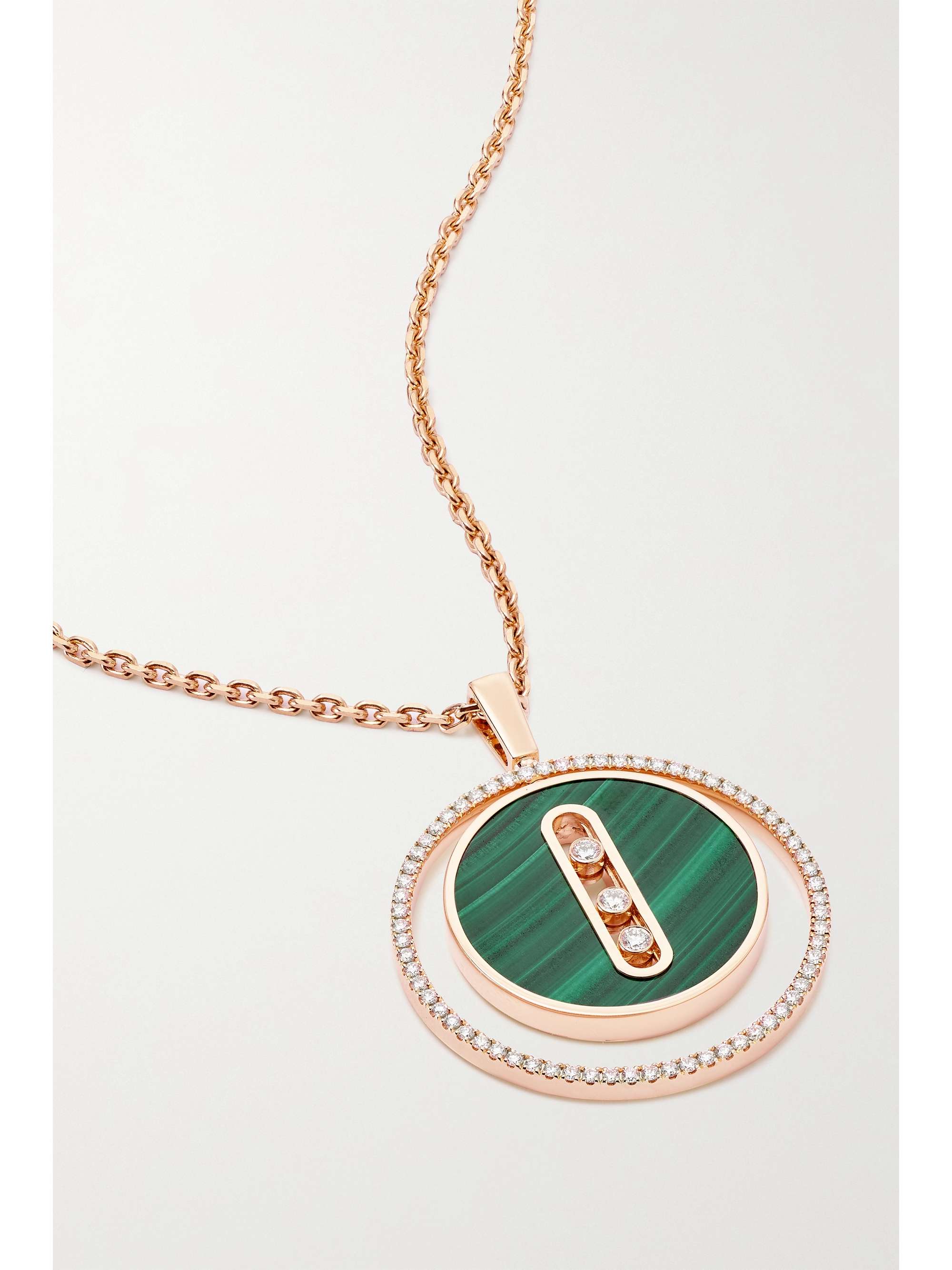 MESSIKA Lucky Move 18-karat gold, malachite and diamond necklace