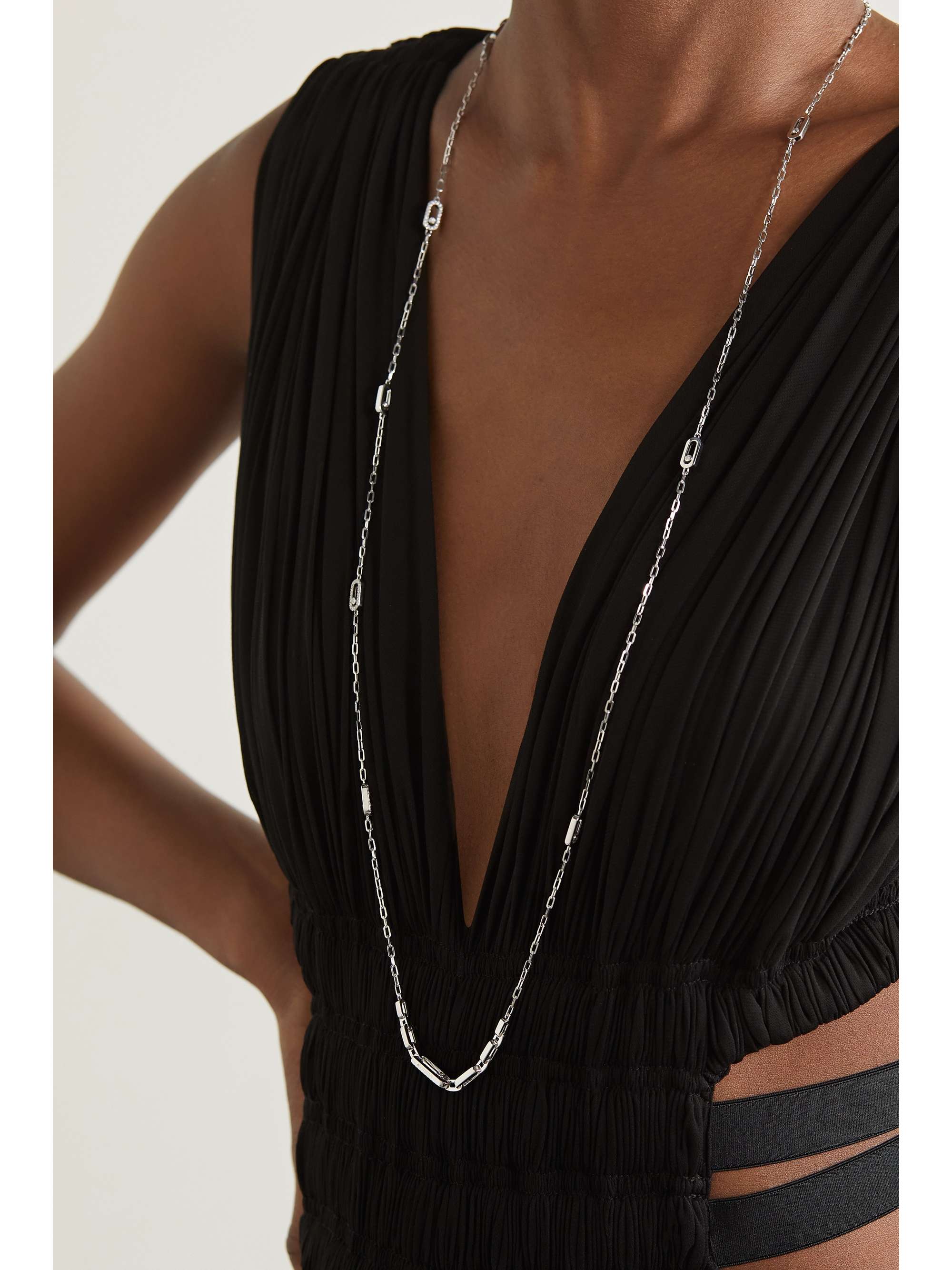 MESSIKA Move Uno 18-karat rose gold diamond necklace