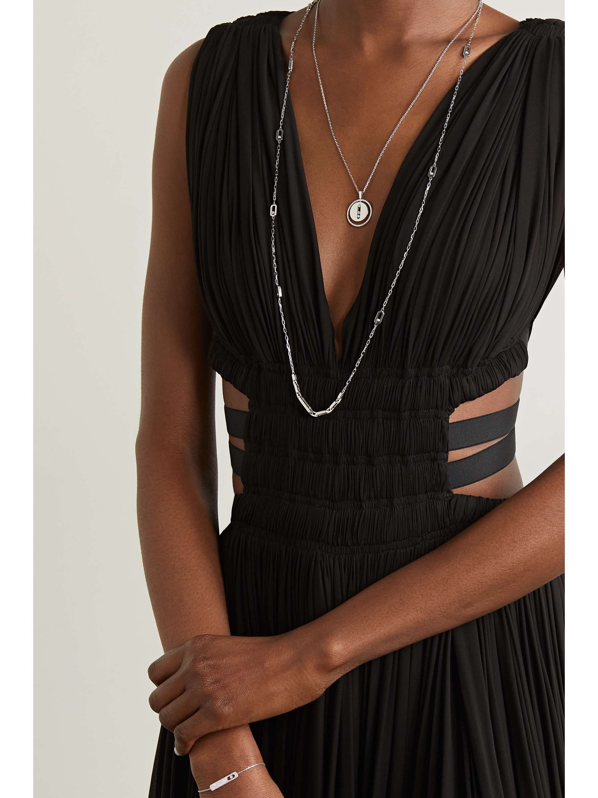 MESSIKA Move Uno 18-karat rose gold diamond necklace