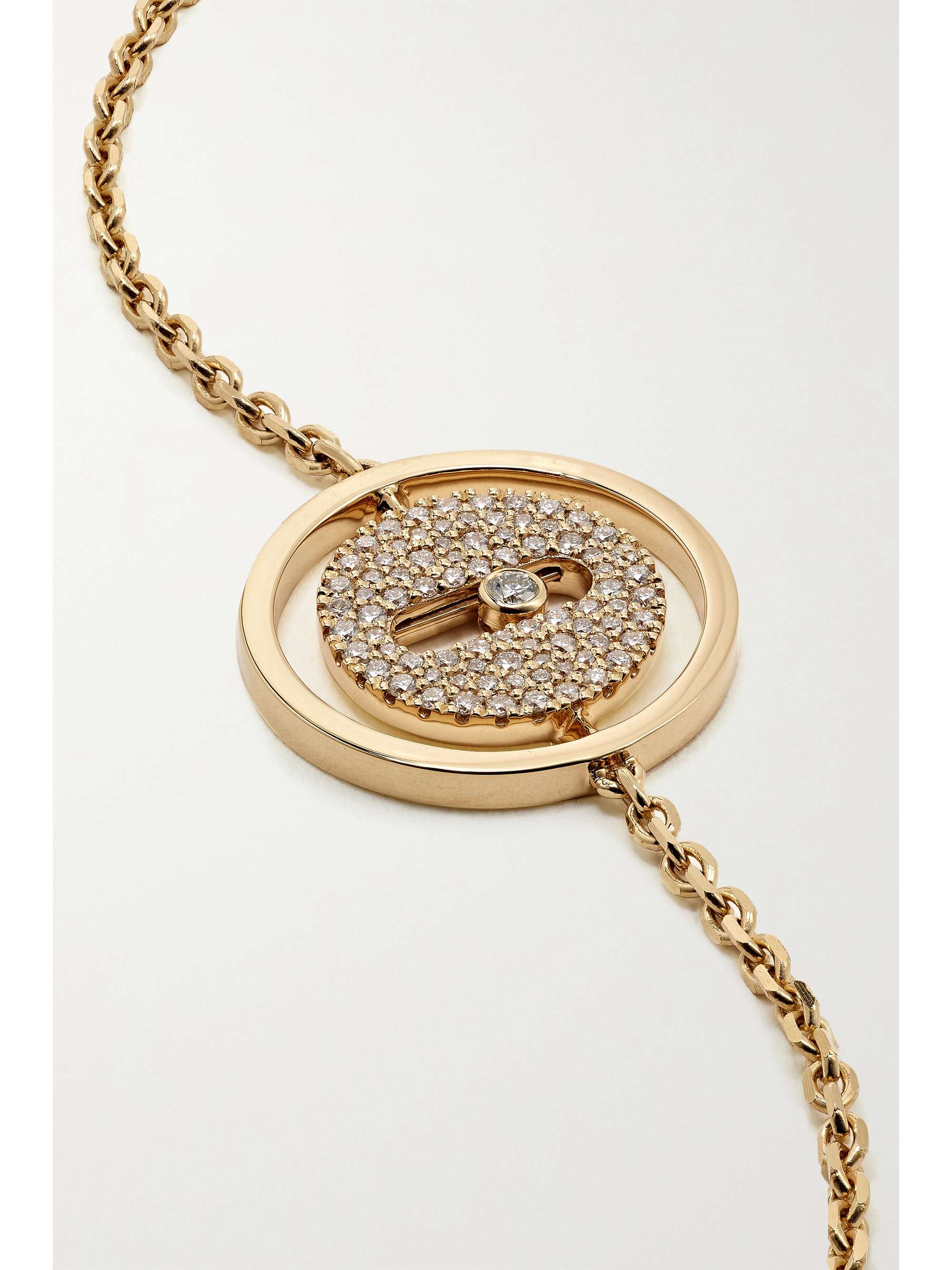 MESSIKA Lucky Move 18-karat rose gold, mother-of-pearl and diamond bracelet