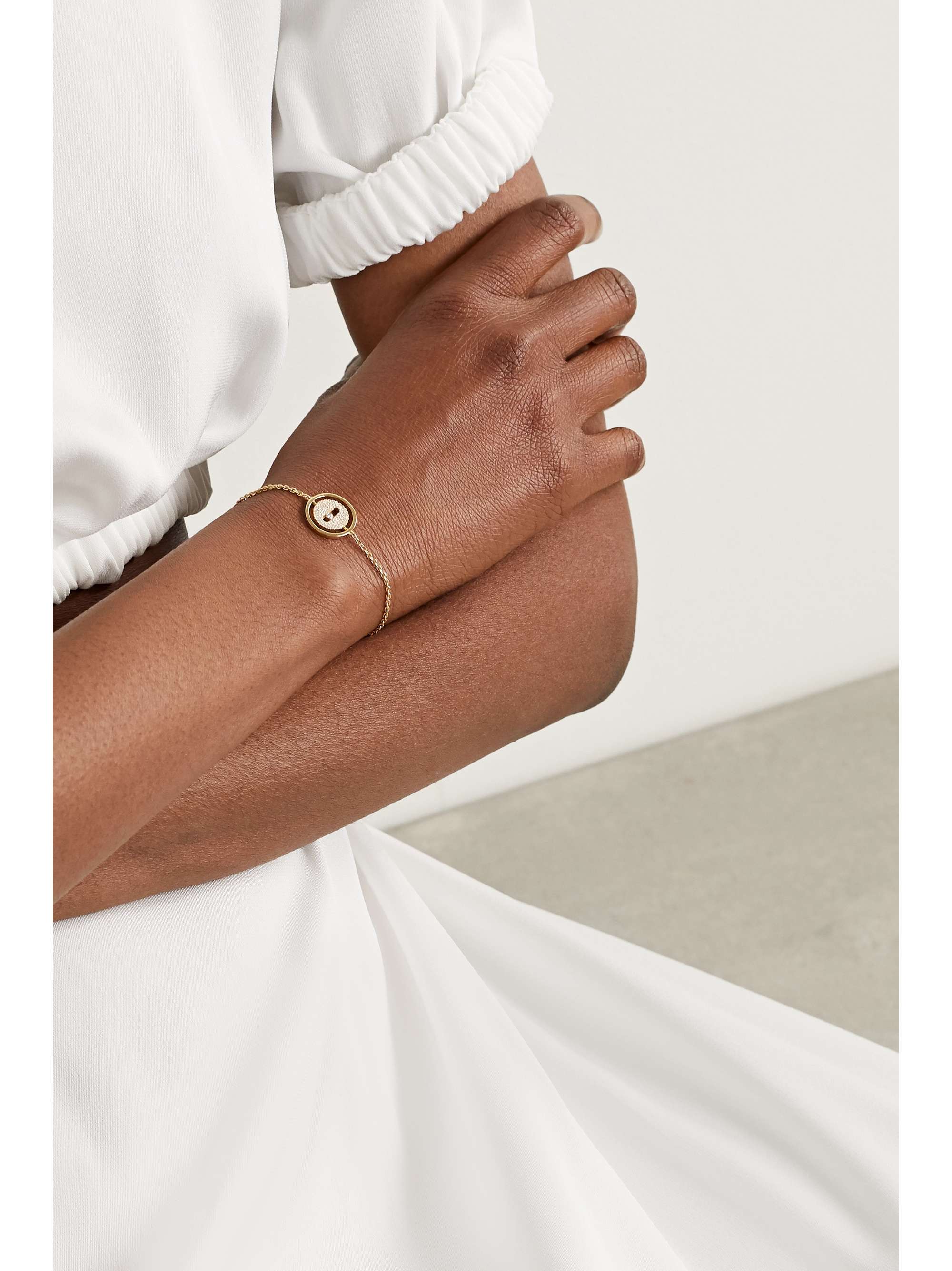MESSIKA Lucky Move 18-karat rose gold, mother-of-pearl and diamond bracelet