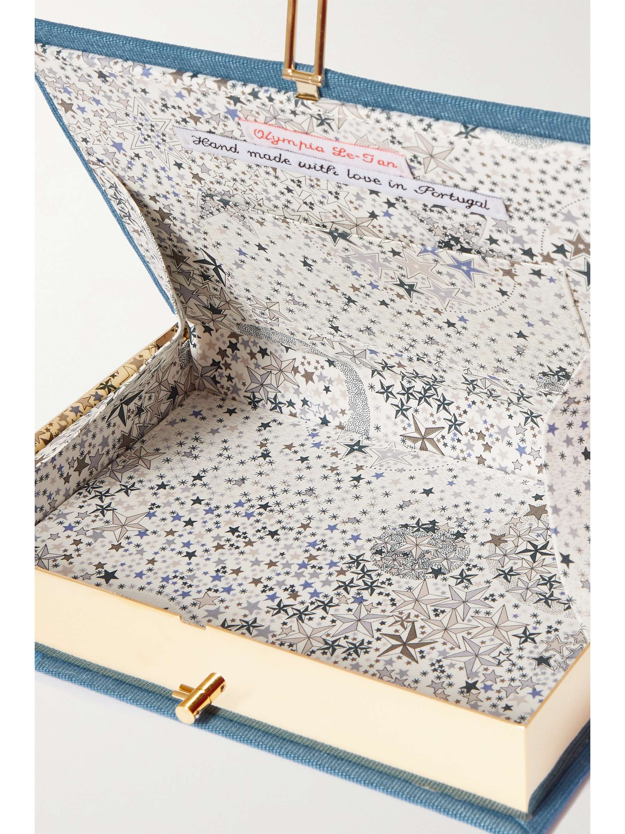 OLYMPIA LE-TAN + Ana Hard embroidered appliquéd canvas clutch