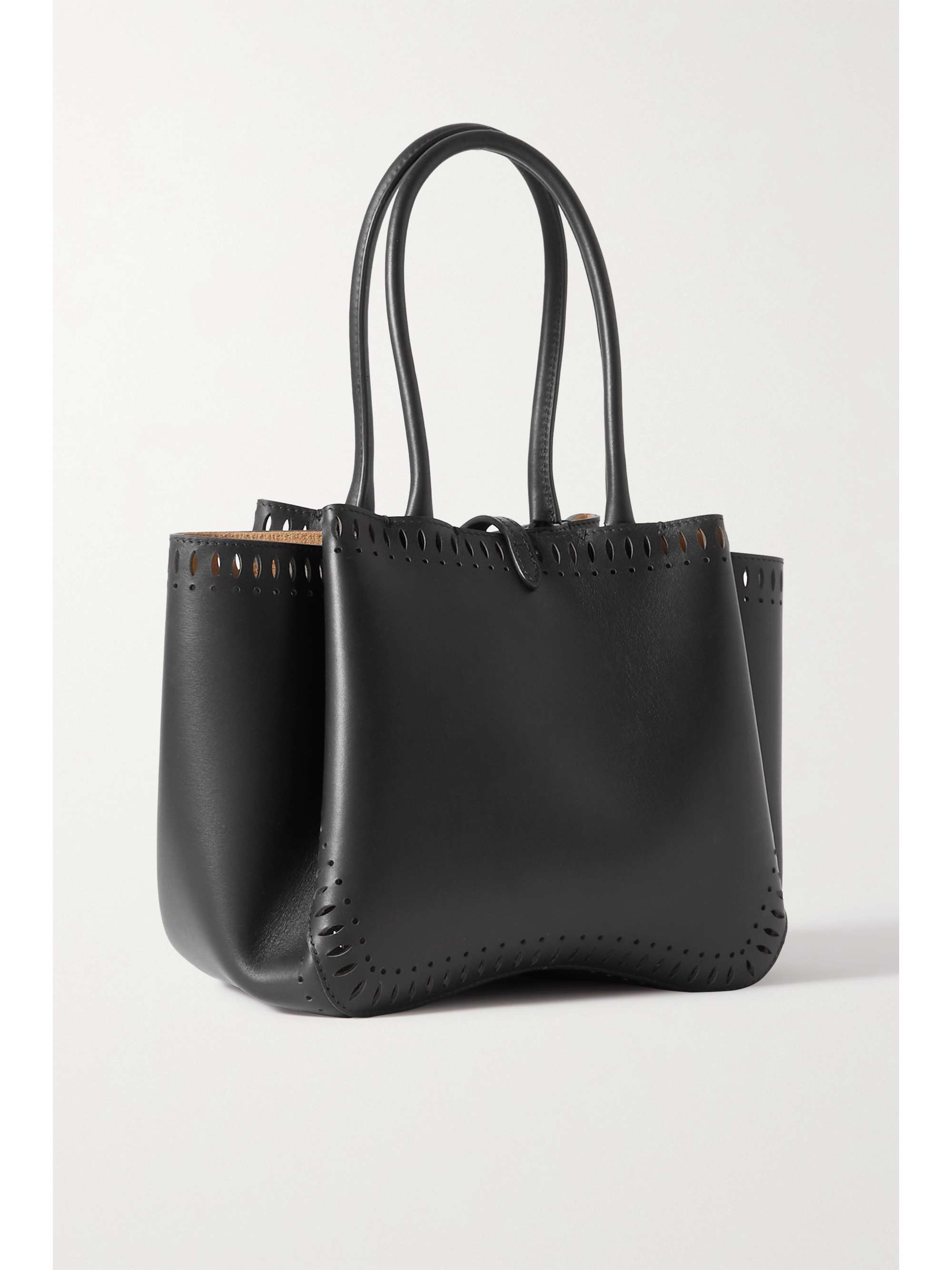 ALAÏA Angèle 20 XS laser-cut leather tote