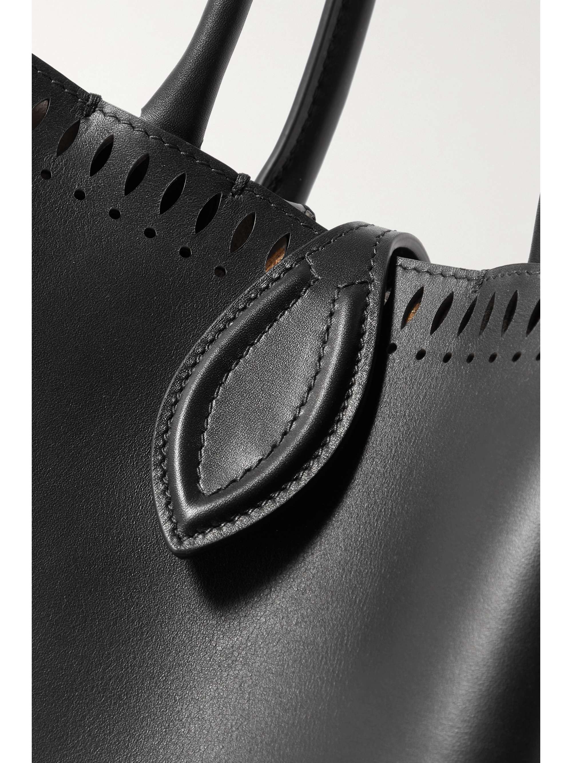 ALAÏA Angèle 20 XS laser-cut leather tote