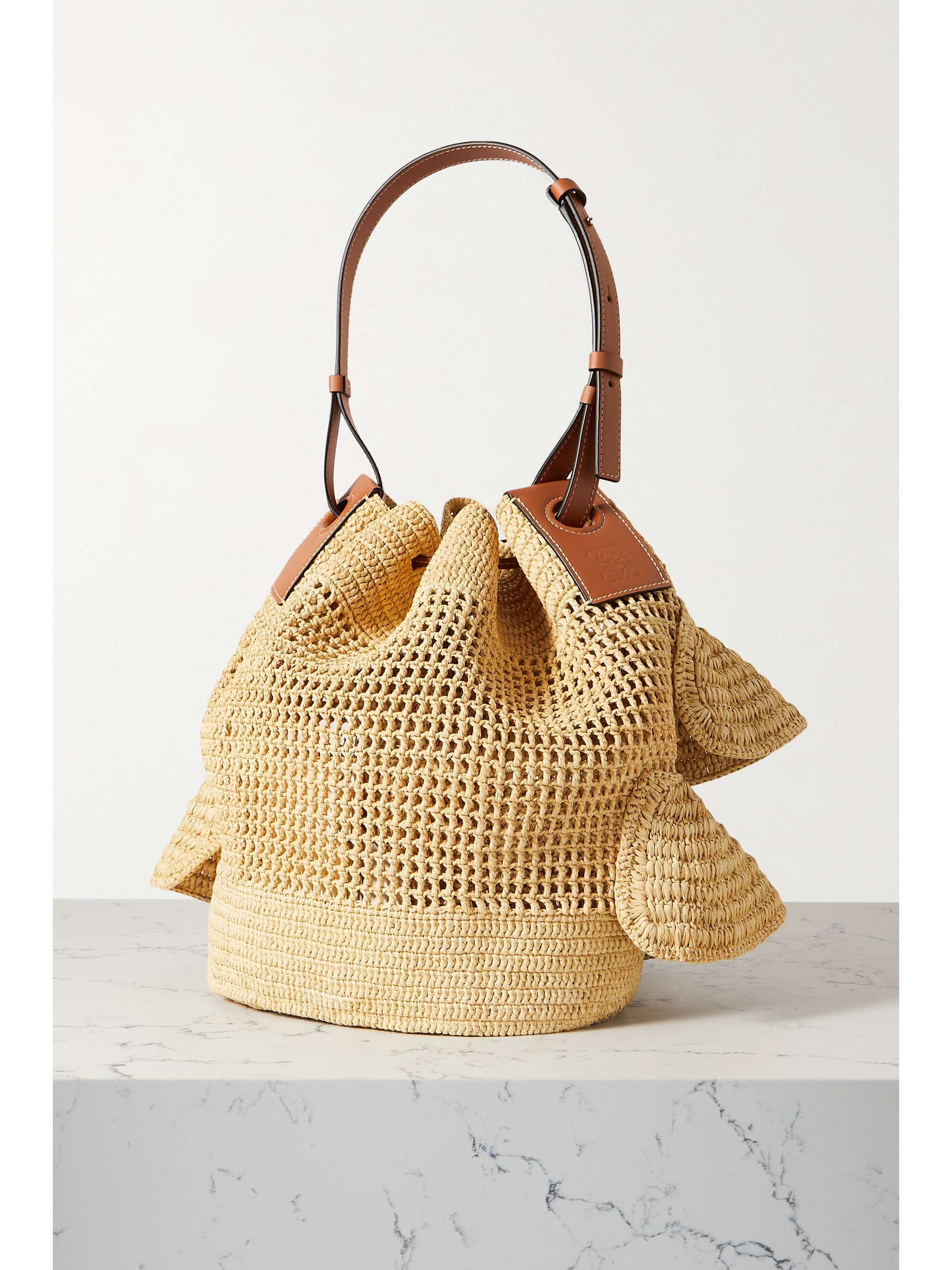 loewe raffia balloon bag