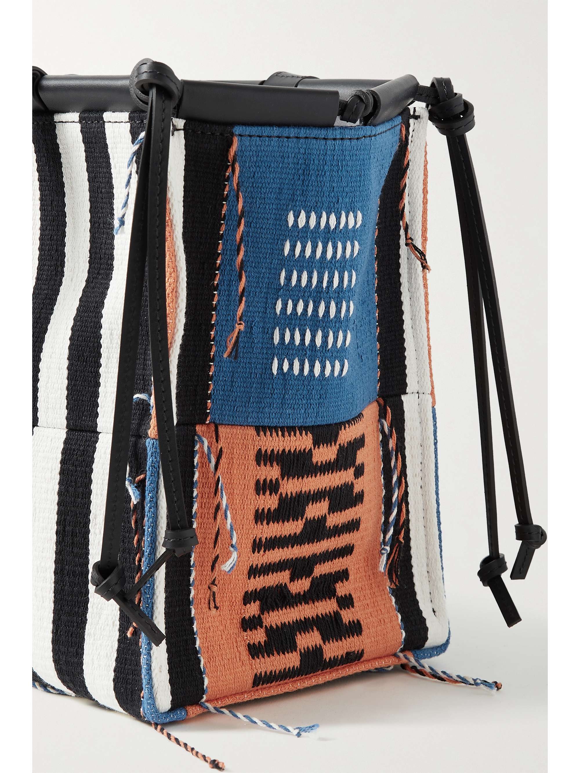LOEWE + Paula's Ibiza Cushion leather-trimmed patchwork canvas tote