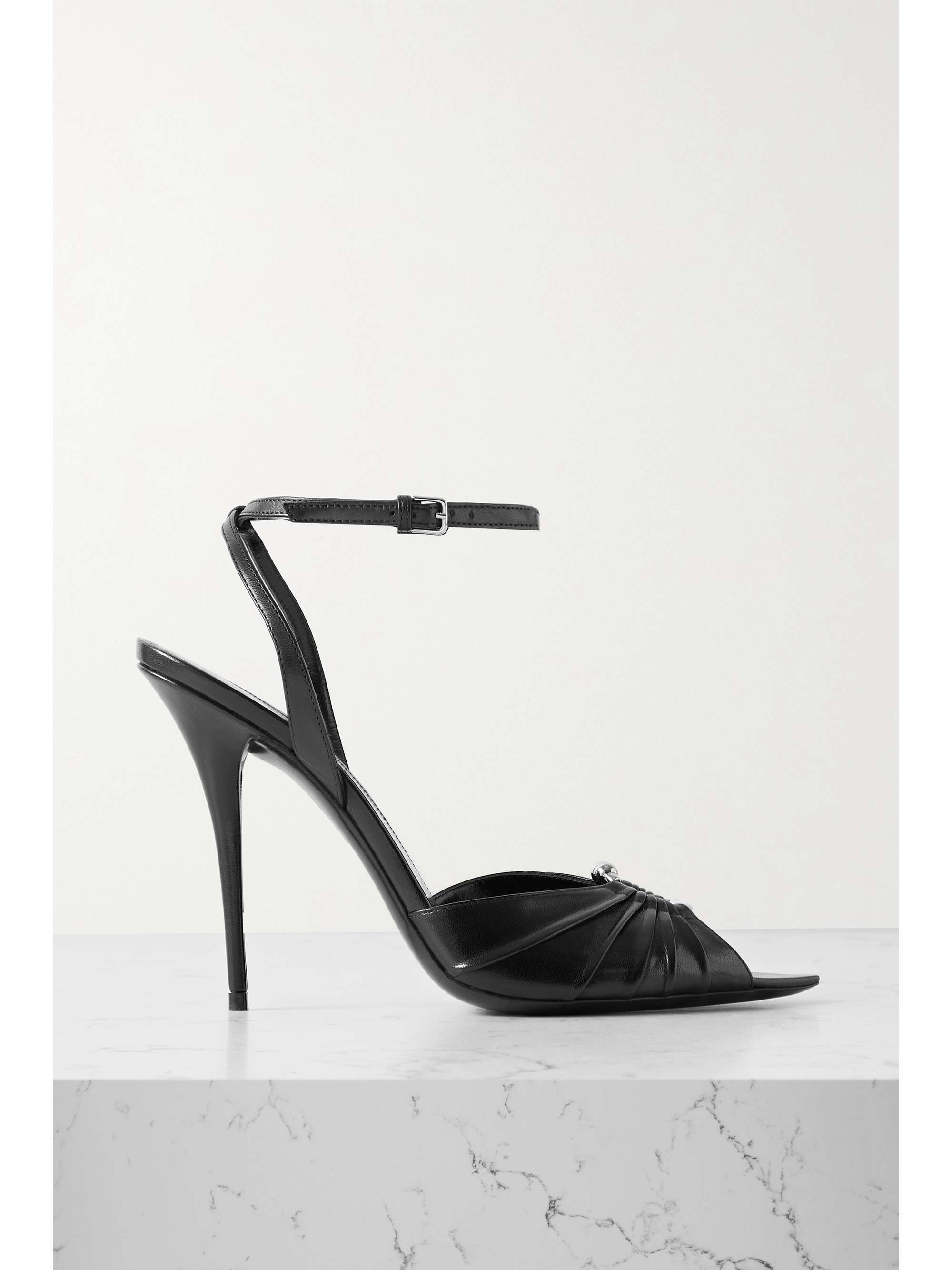 leather sandals heels