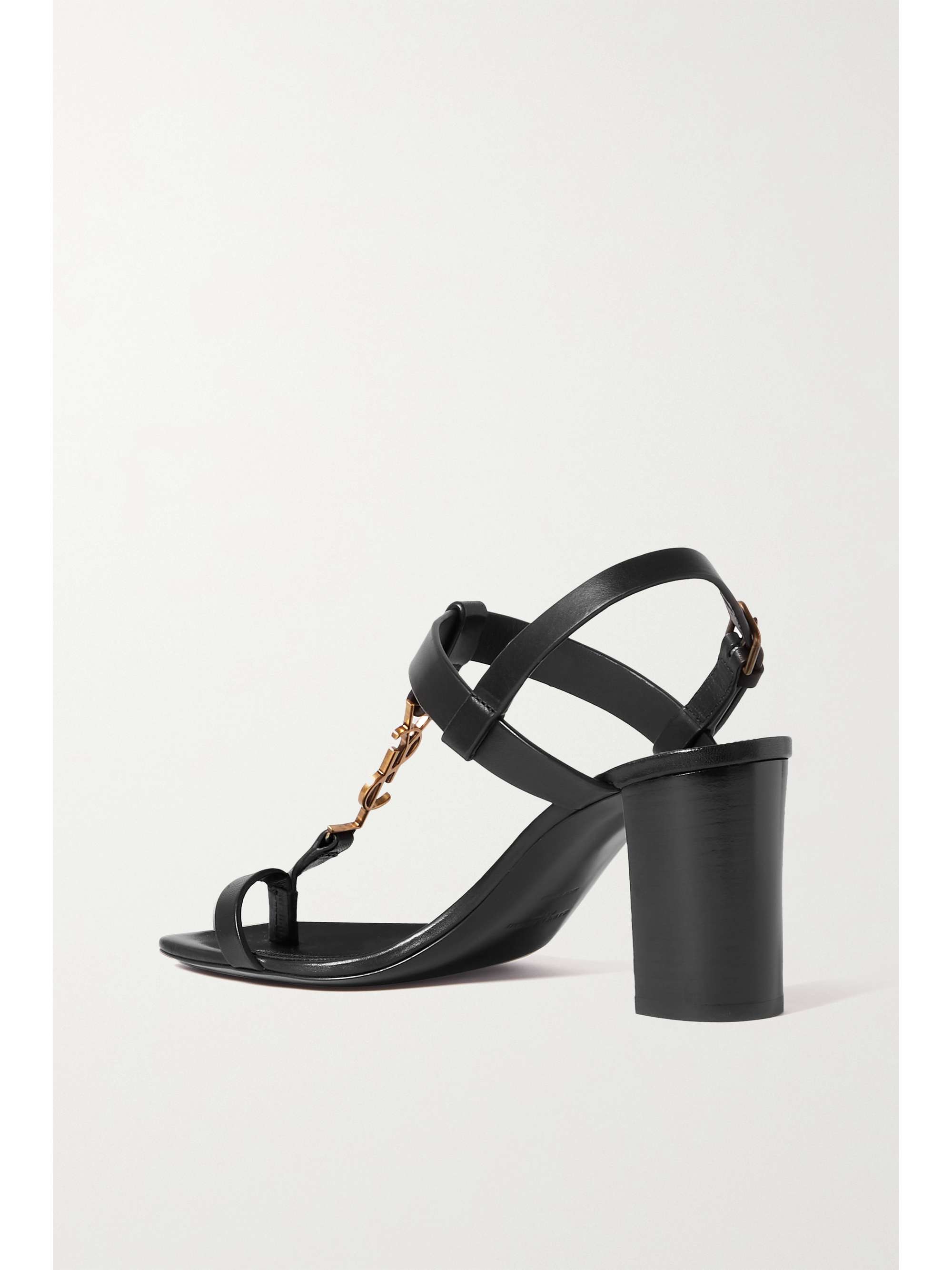 SAINT LAURENT Cassandra logo-embellished leather sandals