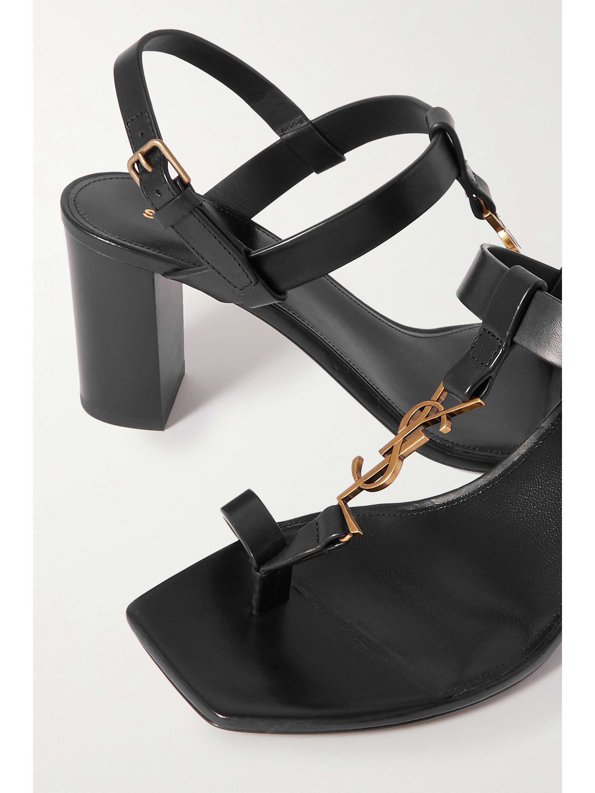SAINT LAURENT Cassandra logo-embellished leather sandals