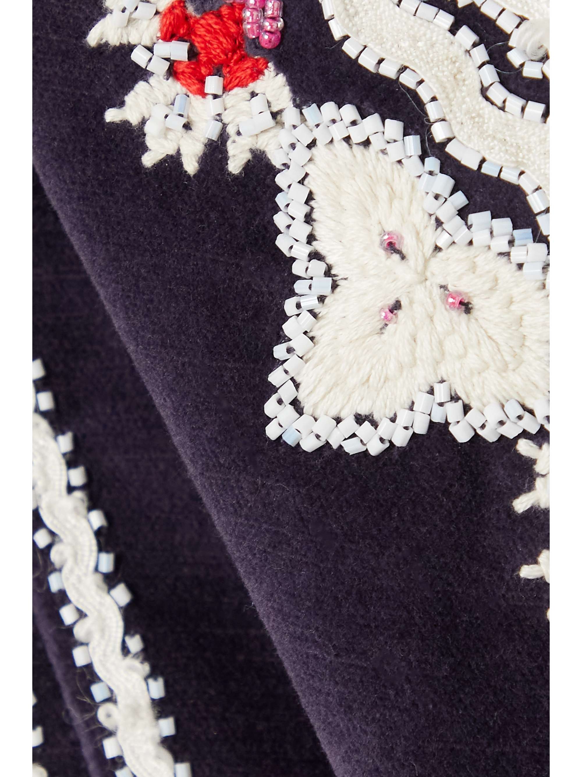 ISABEL MARANT Camena embellished embroidered velvet tank