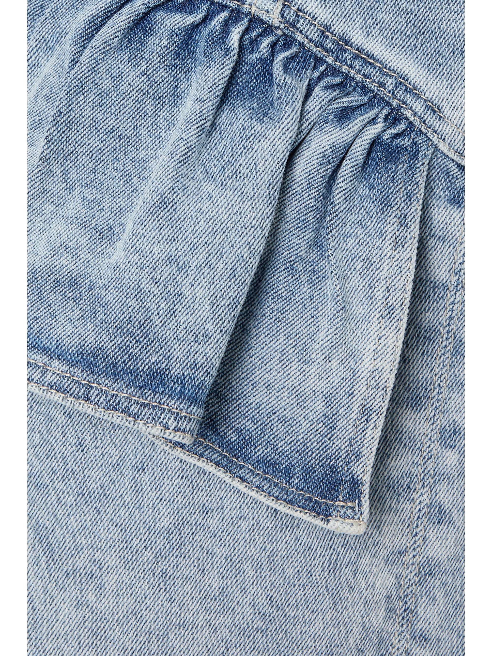ISABEL MARANT Dolizi strapless denim peplum mini dress