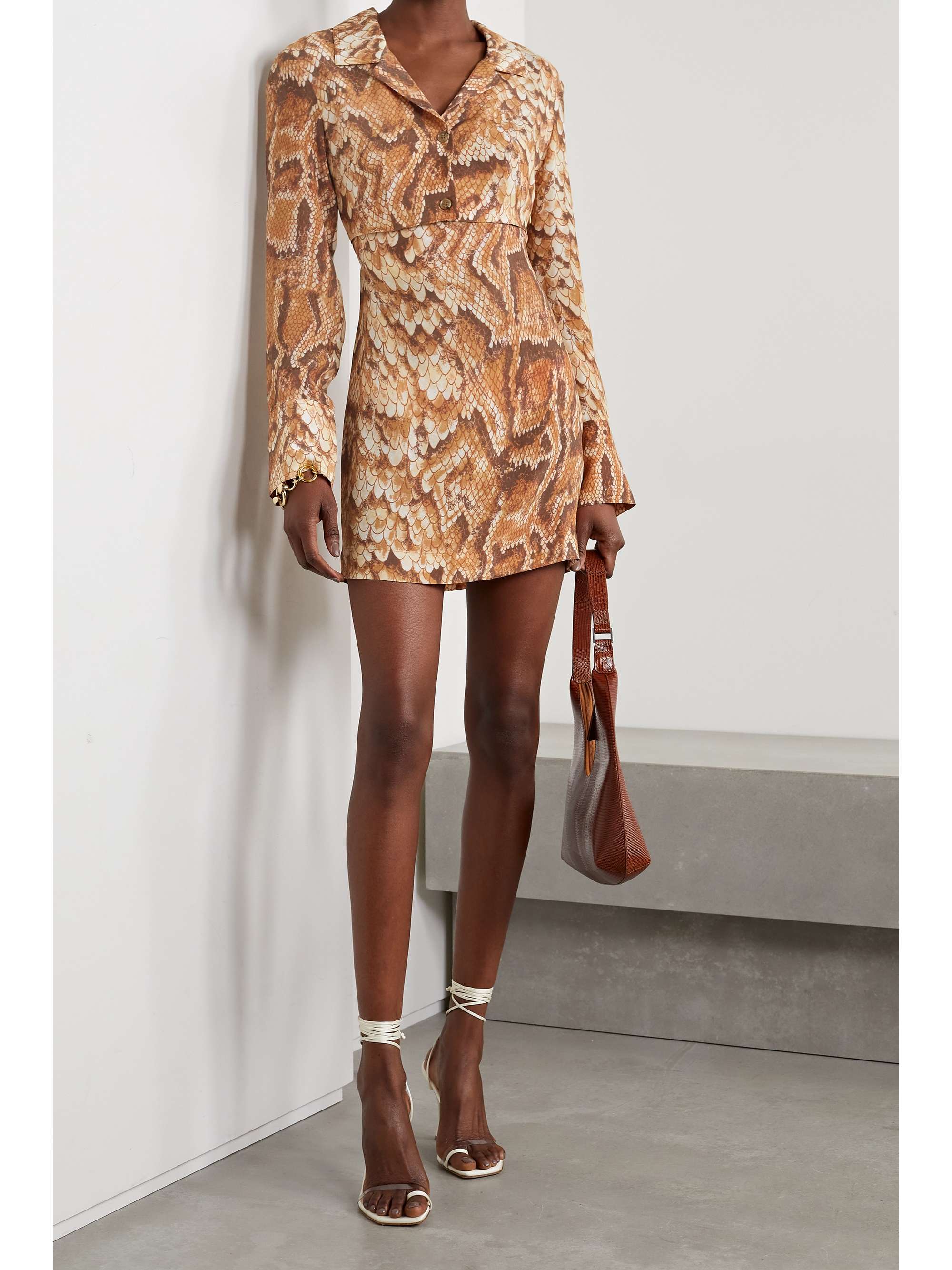 Snake print Tess cutout snake-print 