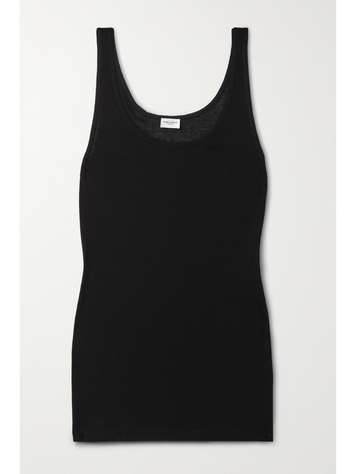Saint Laurent Semi Transparent Top In Black In Black