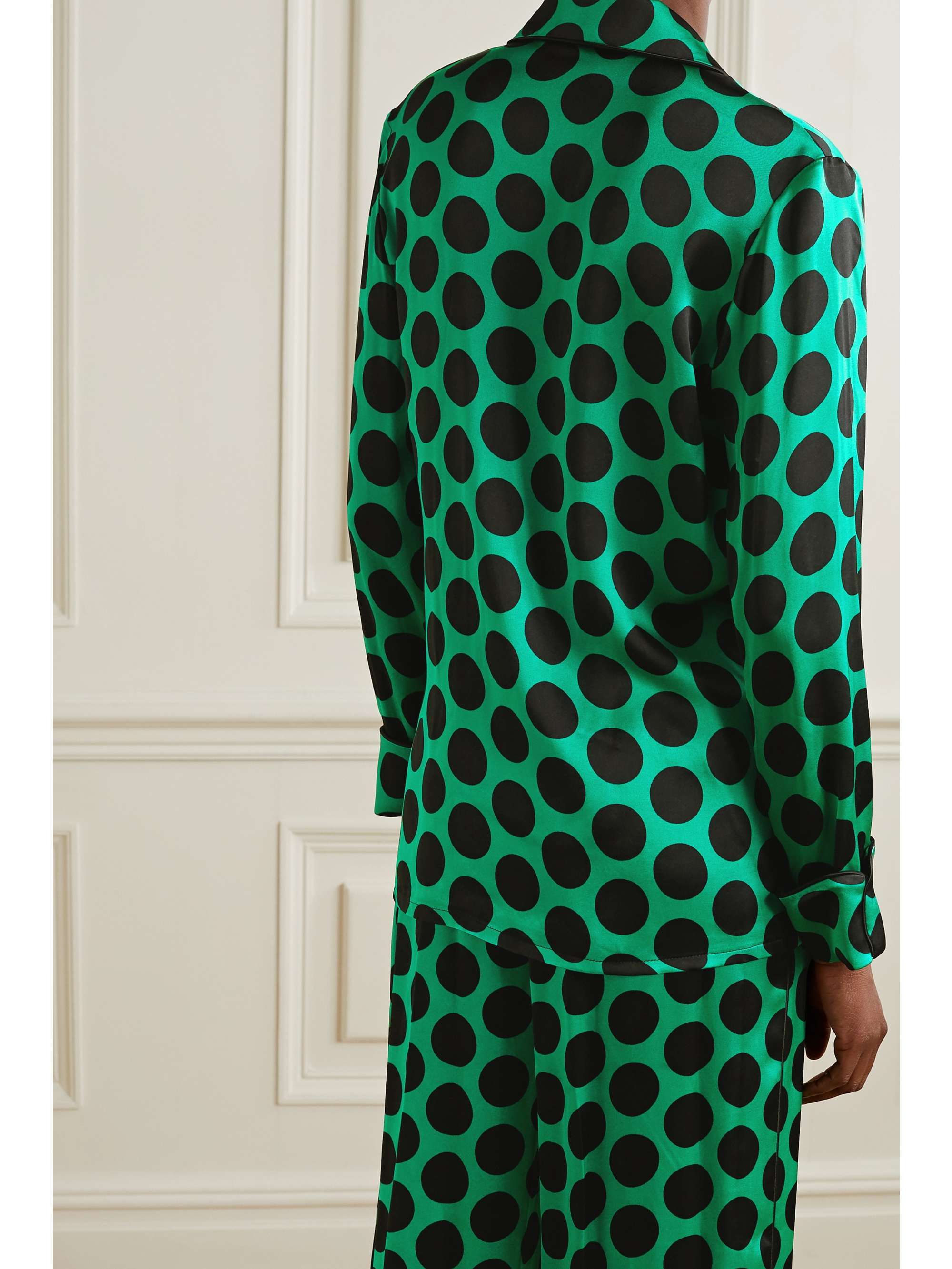 HALPERN Polka-dot satin shirt
