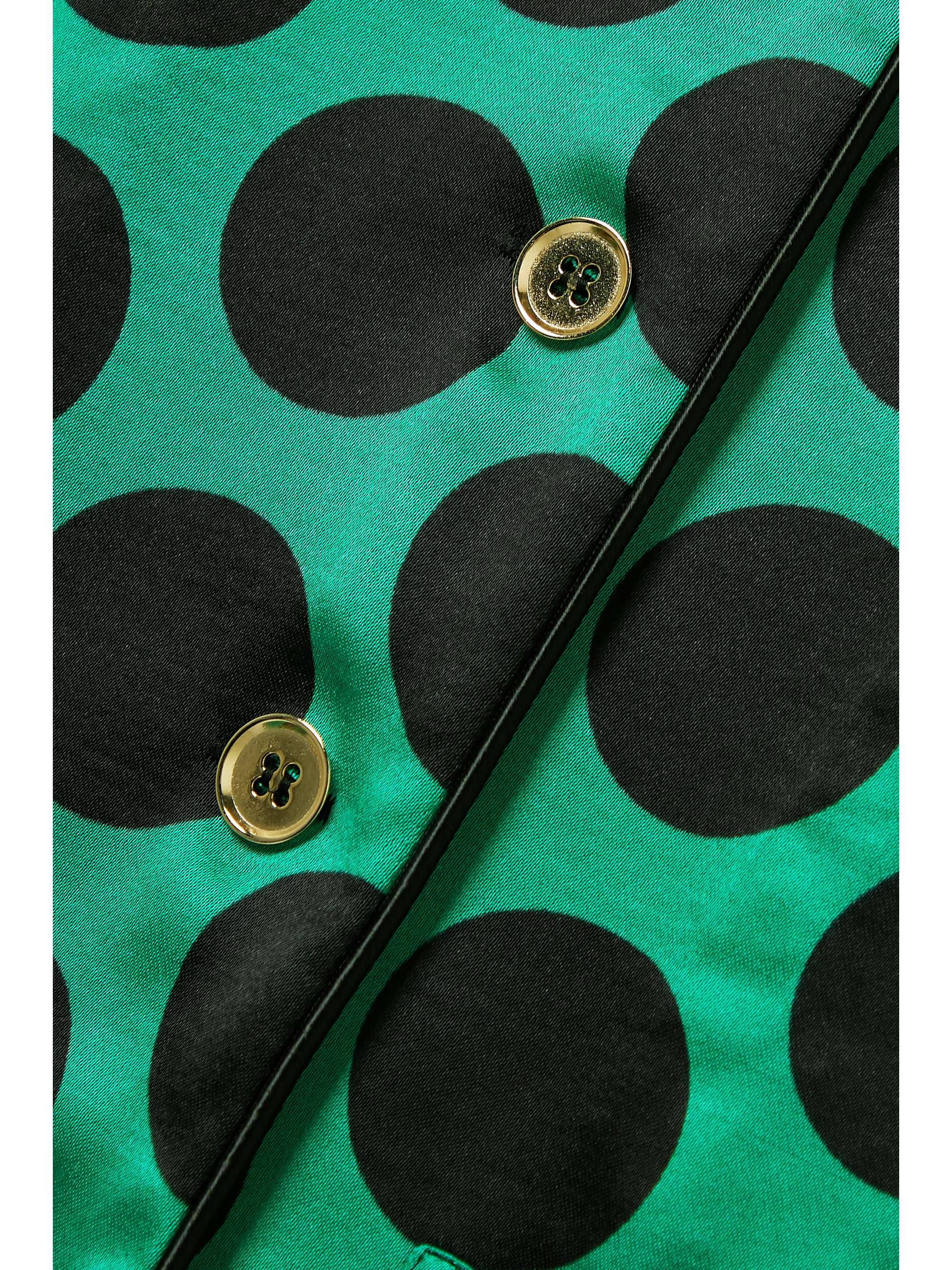 HALPERN Polka-dot satin shirt