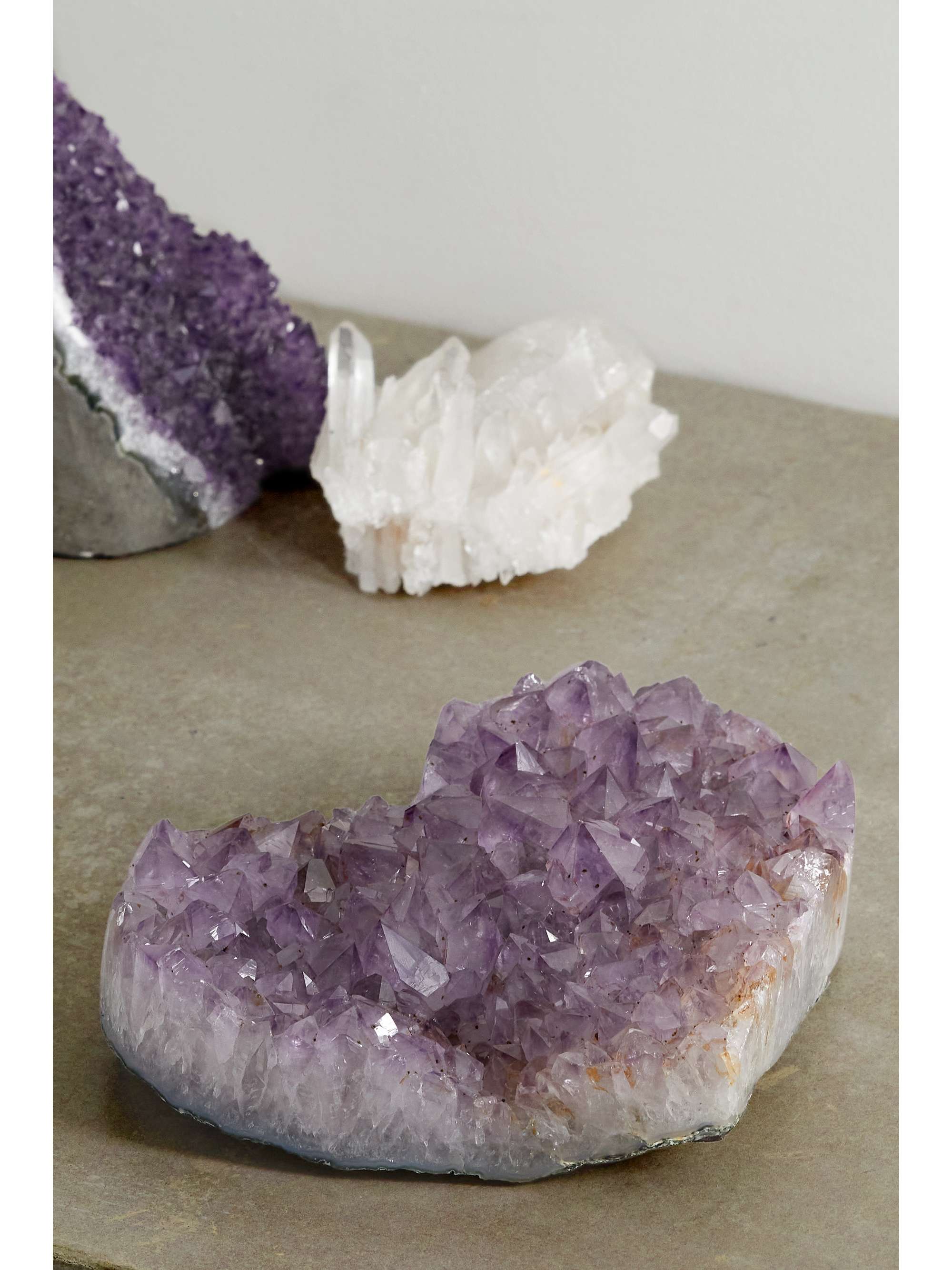 JIA JIA Jumbo amethyst geode heart