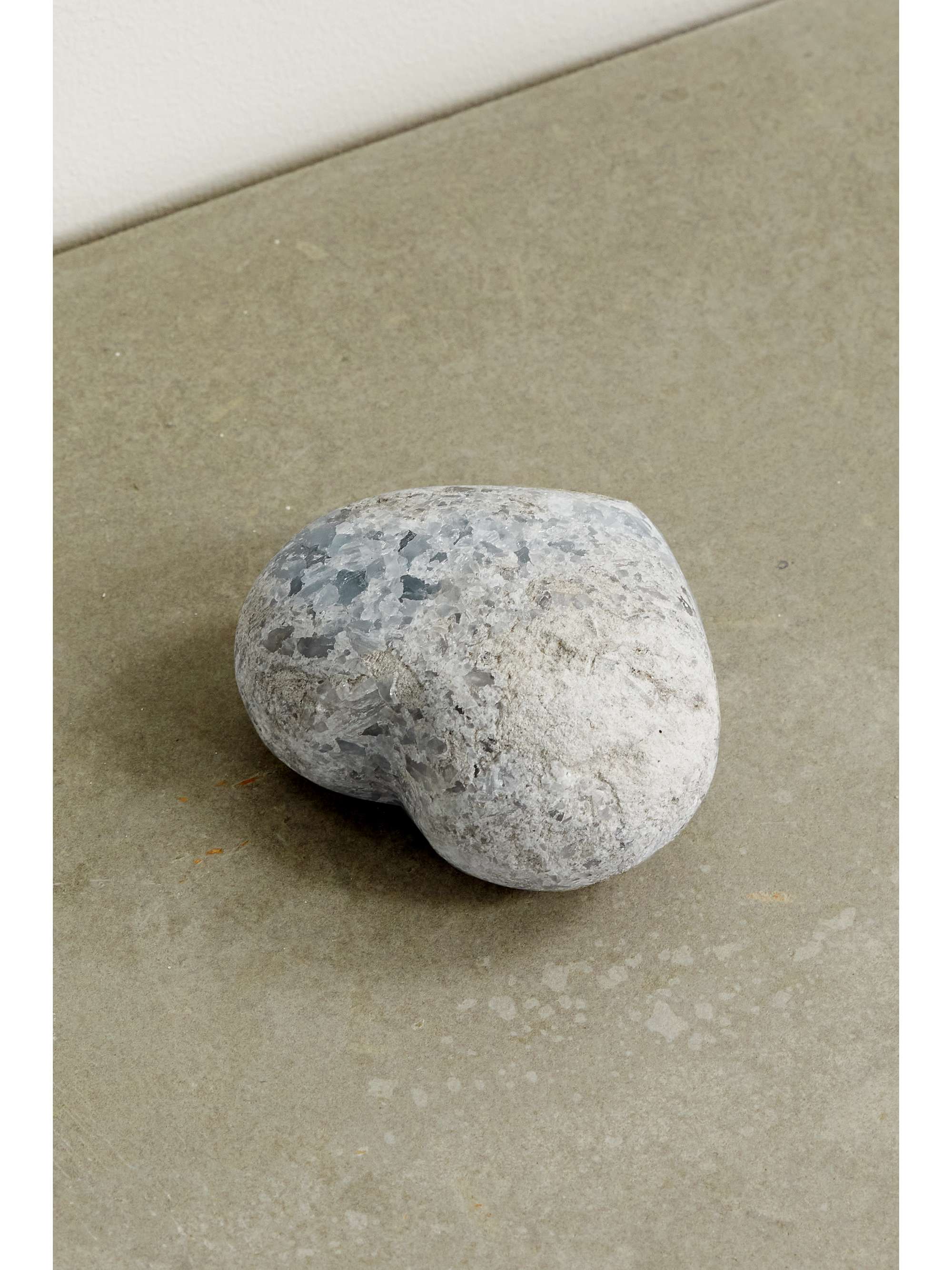 JIA JIA Small celestine geode heart