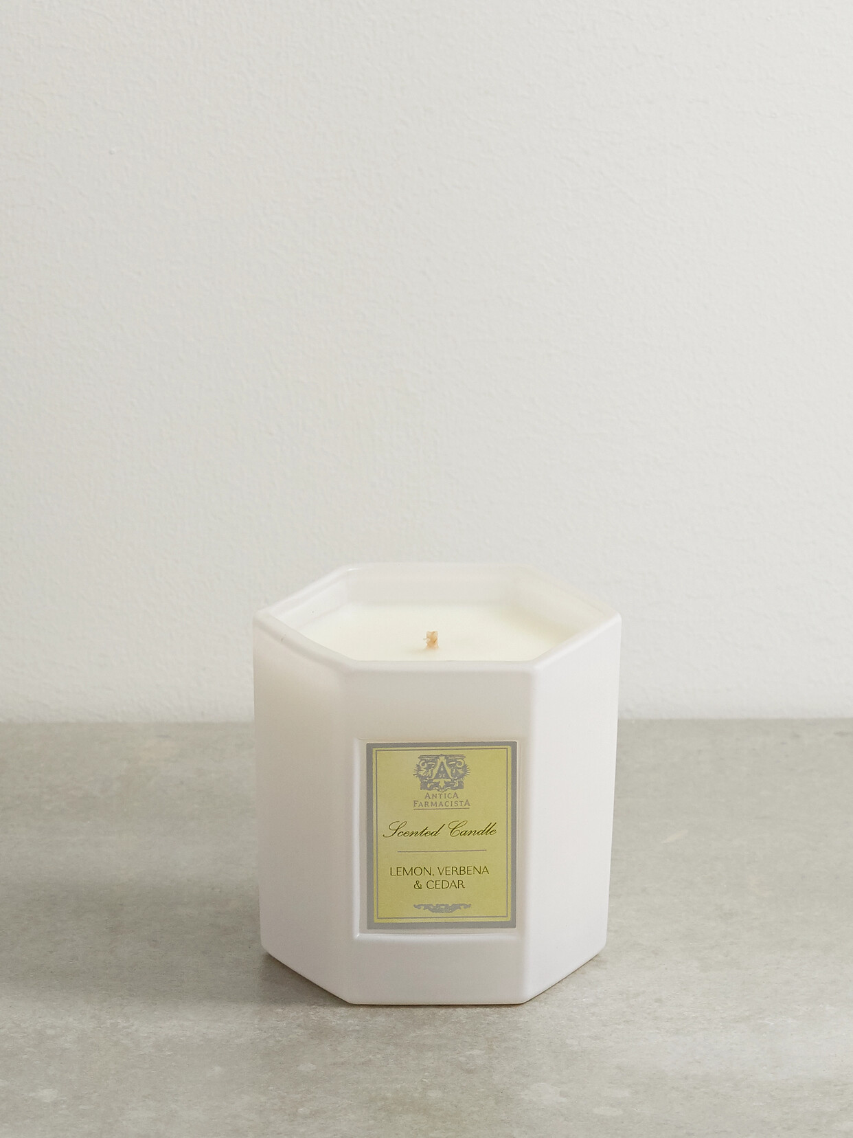 Antica Farmacista Lemon, Verbena & Cedar Scented Candle, 255g In White