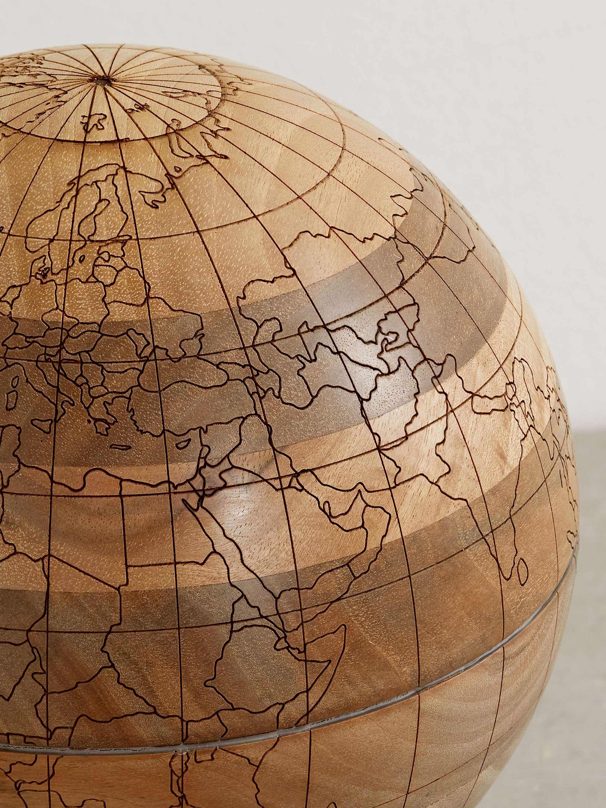 BRUNELLO CUCINELLI Walnut wood and KRION globe