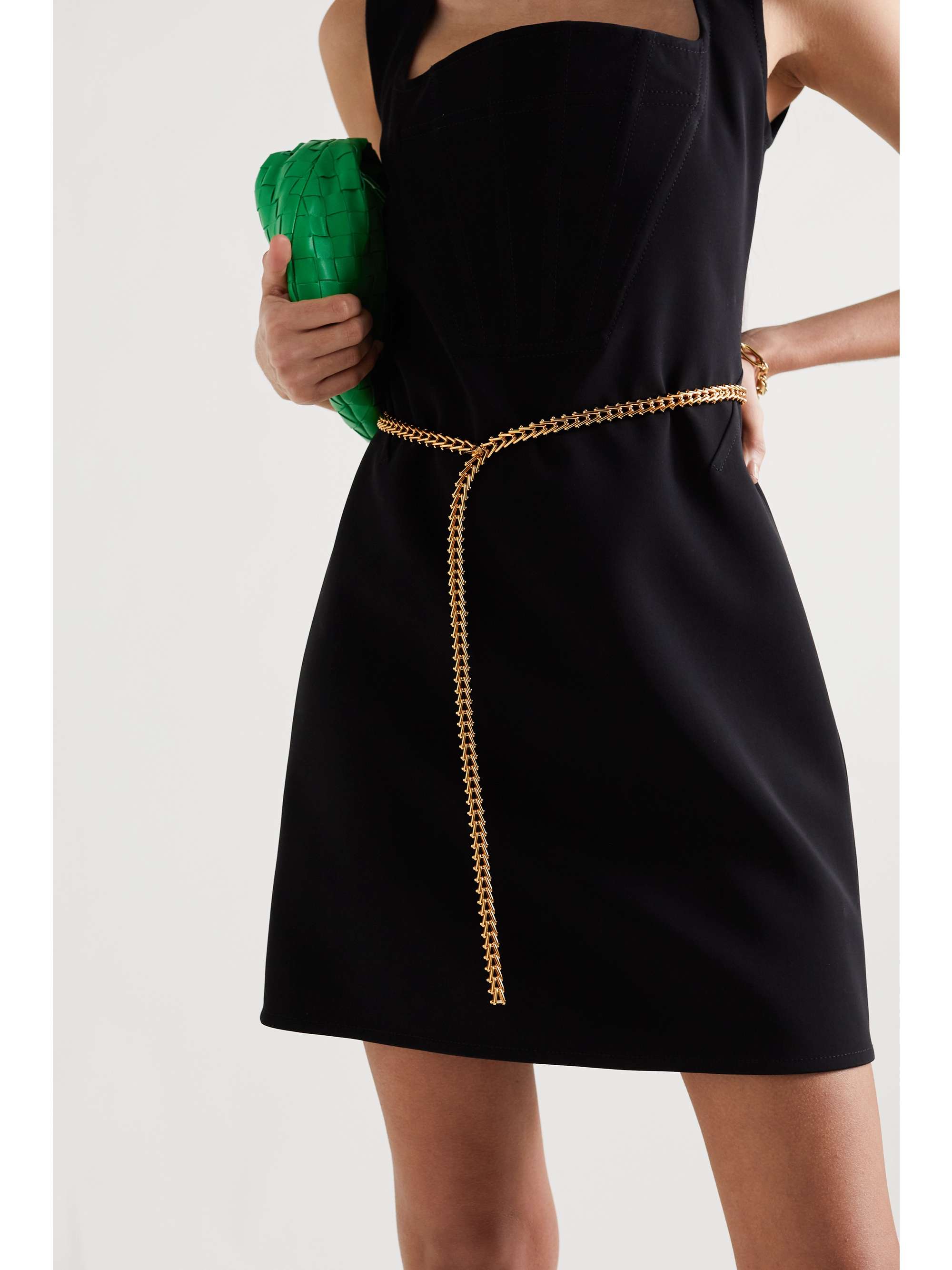 Bottega Veneta Gold-Tone Brass Belt