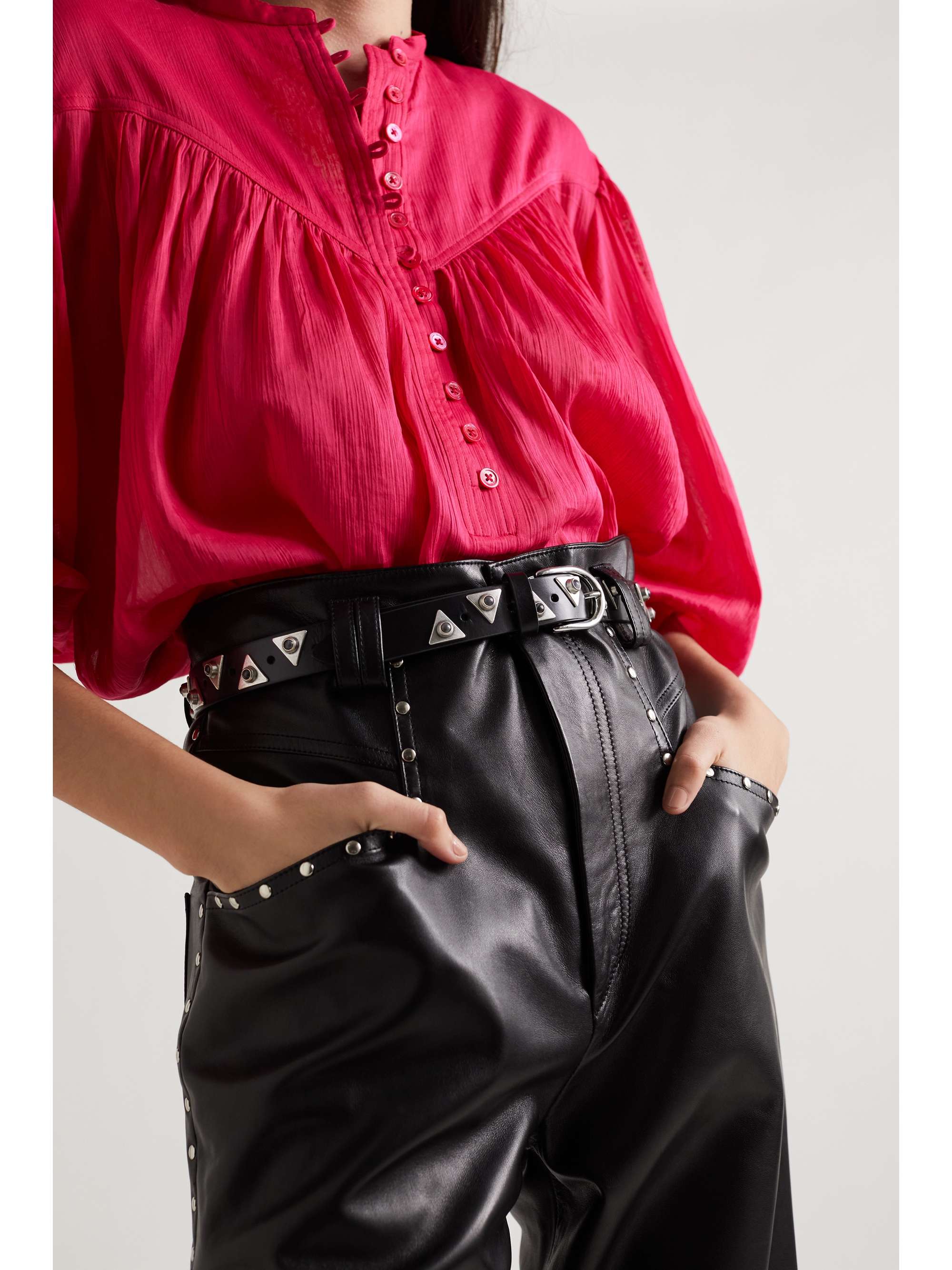 ISABEL MARANT Zatri embellished leather belt