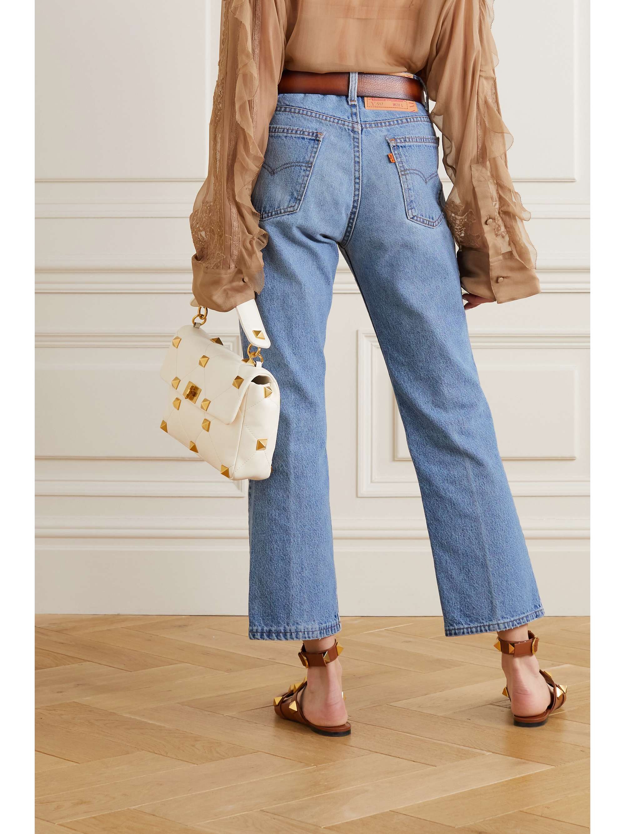 VALENTINO + Levi's 1969 517 mid-rise bootcut printed denim jeans |  NET-A-PORTER