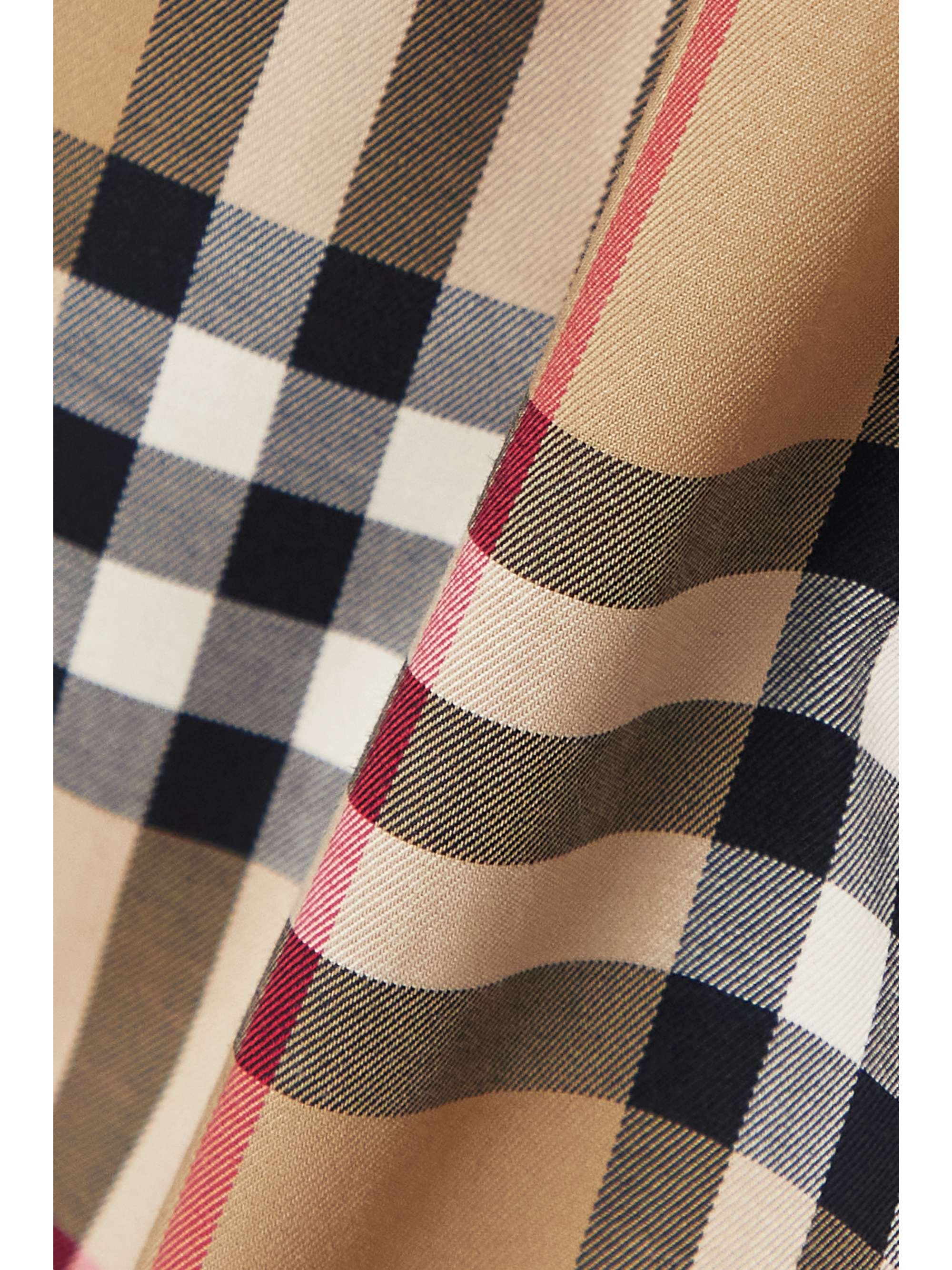 BURBERRY Striped checked cotton-blend shorts