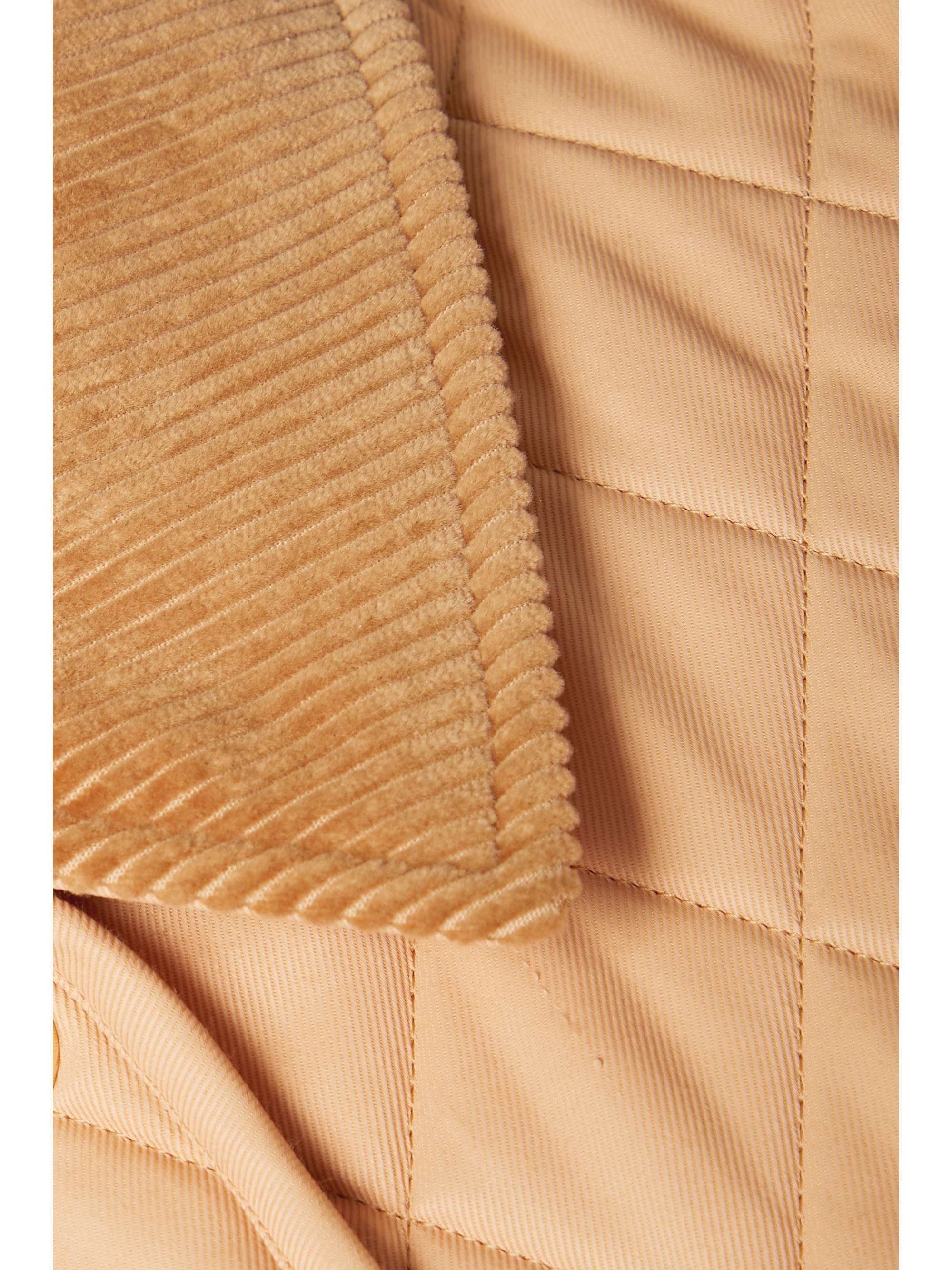 BURBERRY Corduroy-trimmed quilted twill jacket