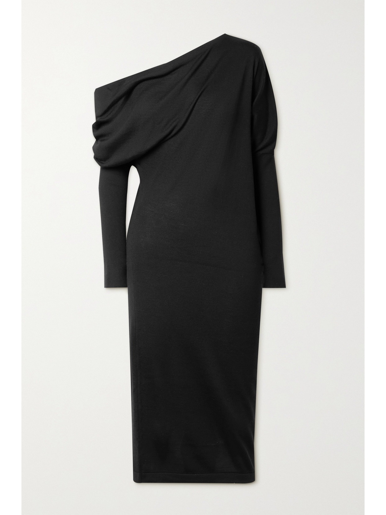 TOM FORD - One-shoulder Cashmere And Silk-blend Dress - Black