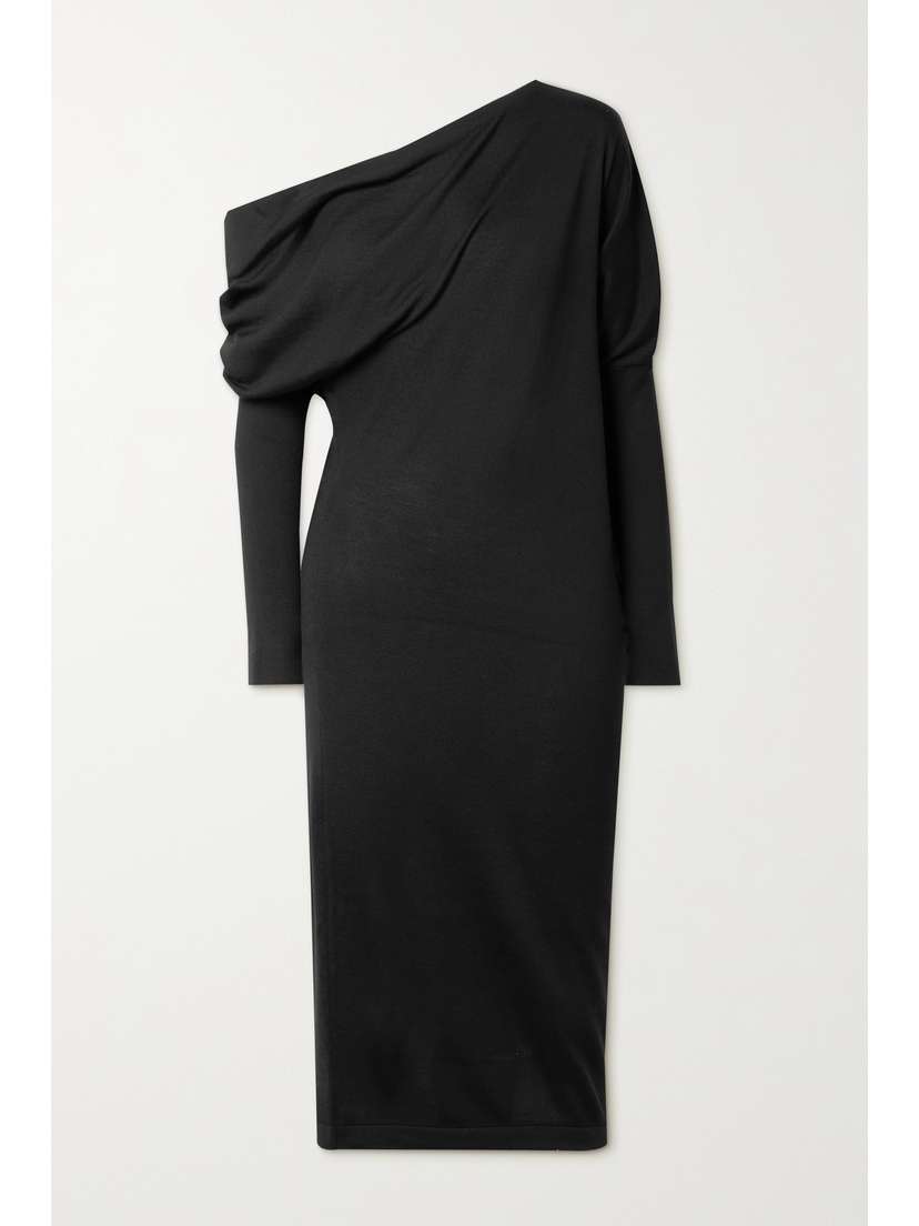 Tom Ford One-shoulder Cashmere And Silk-blend Dress - x large