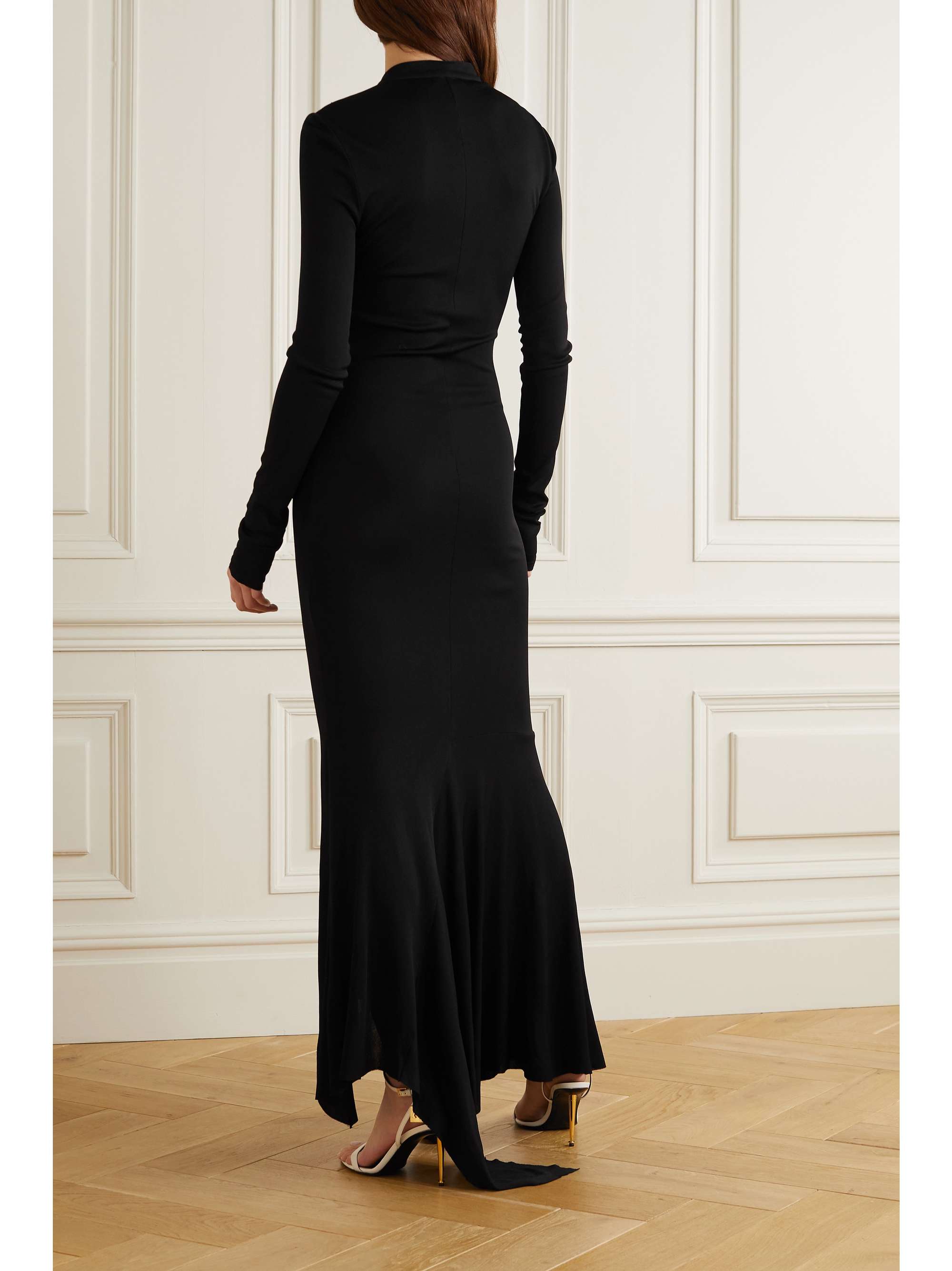 TOM FORD Asymmetric jersey maxi dress