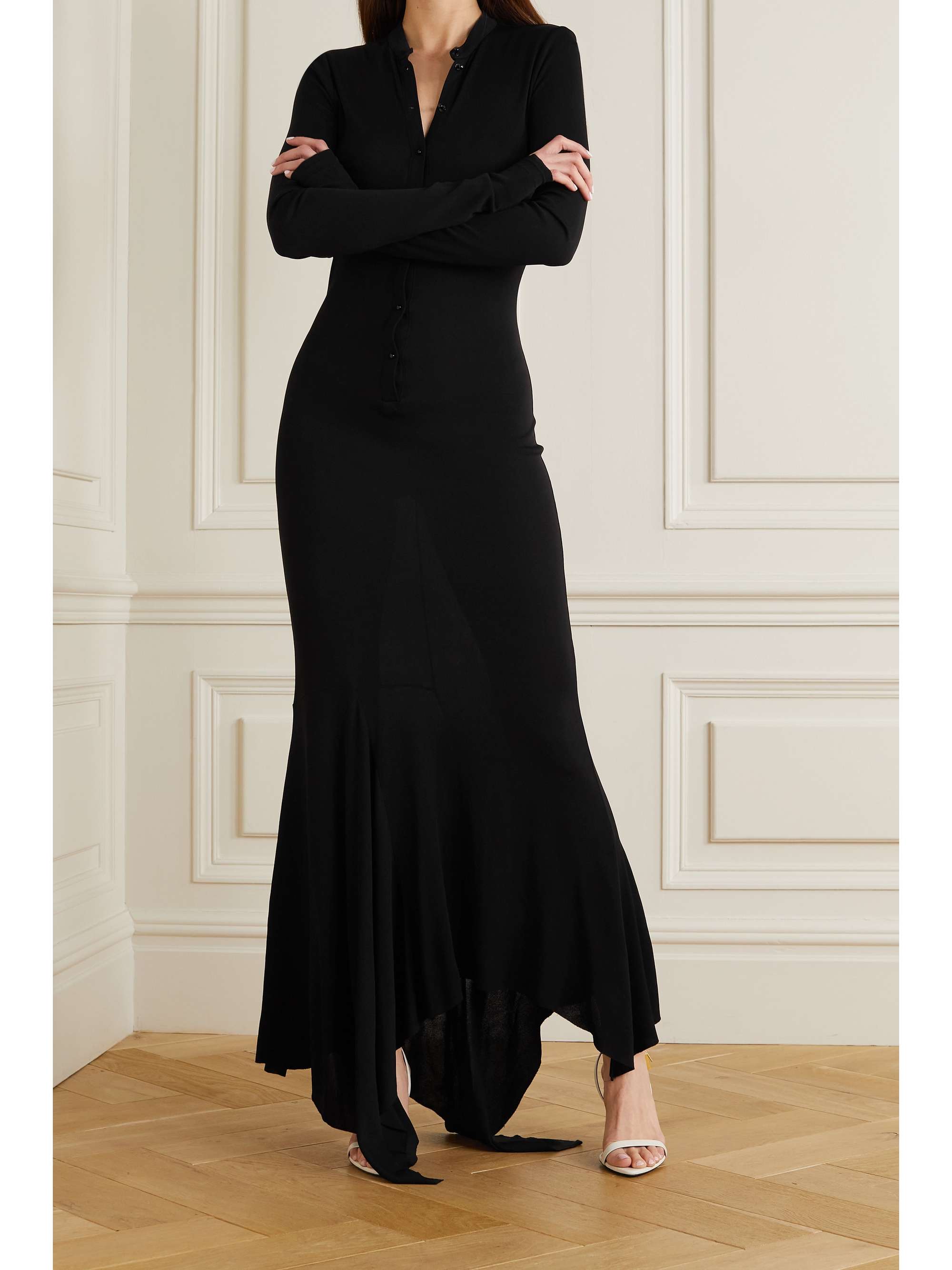 Asymmetric jersey maxi dress | TOM FORD ...