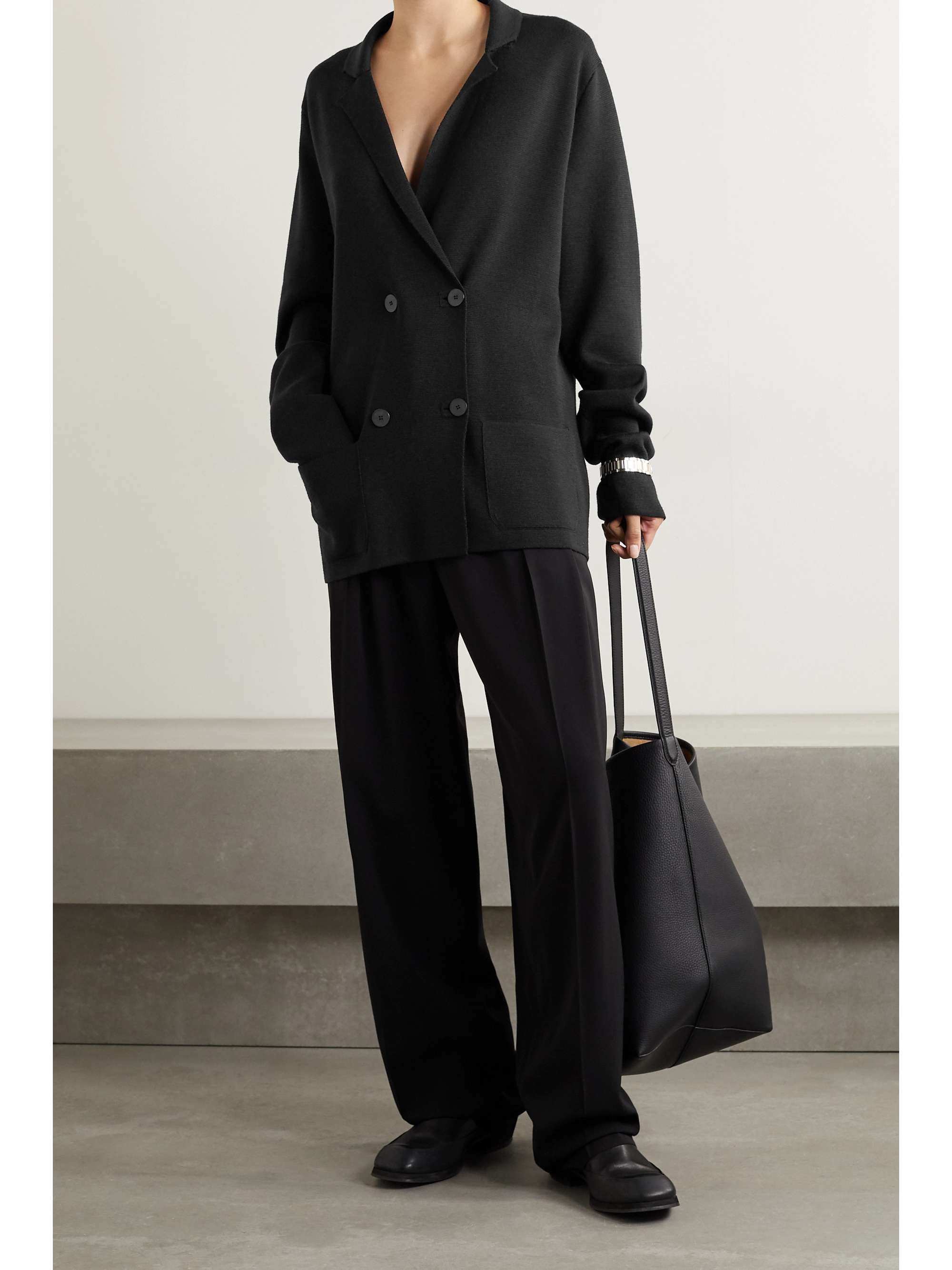 the row black blazer