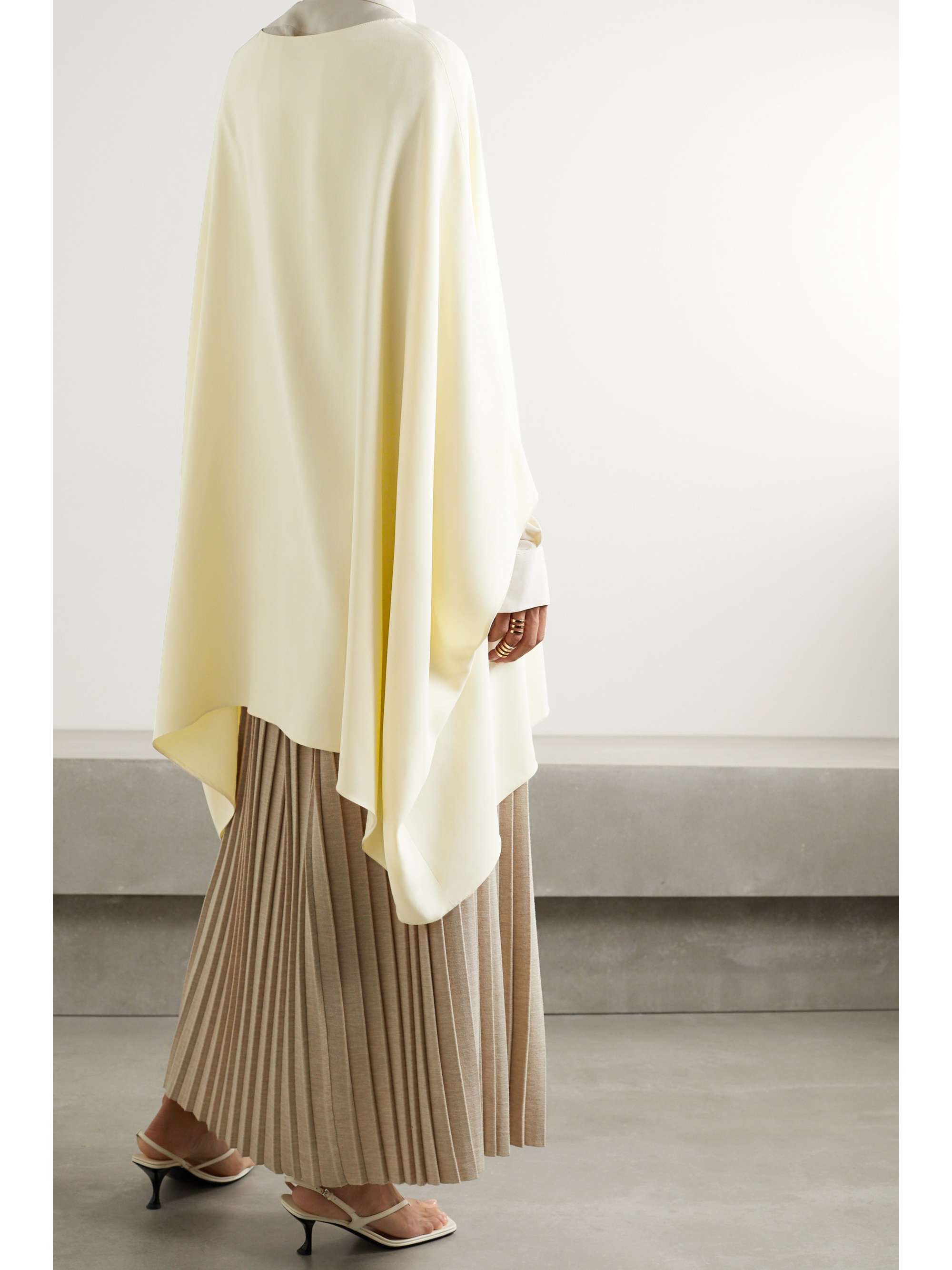 THE ROW Estela asymmetric crepe top