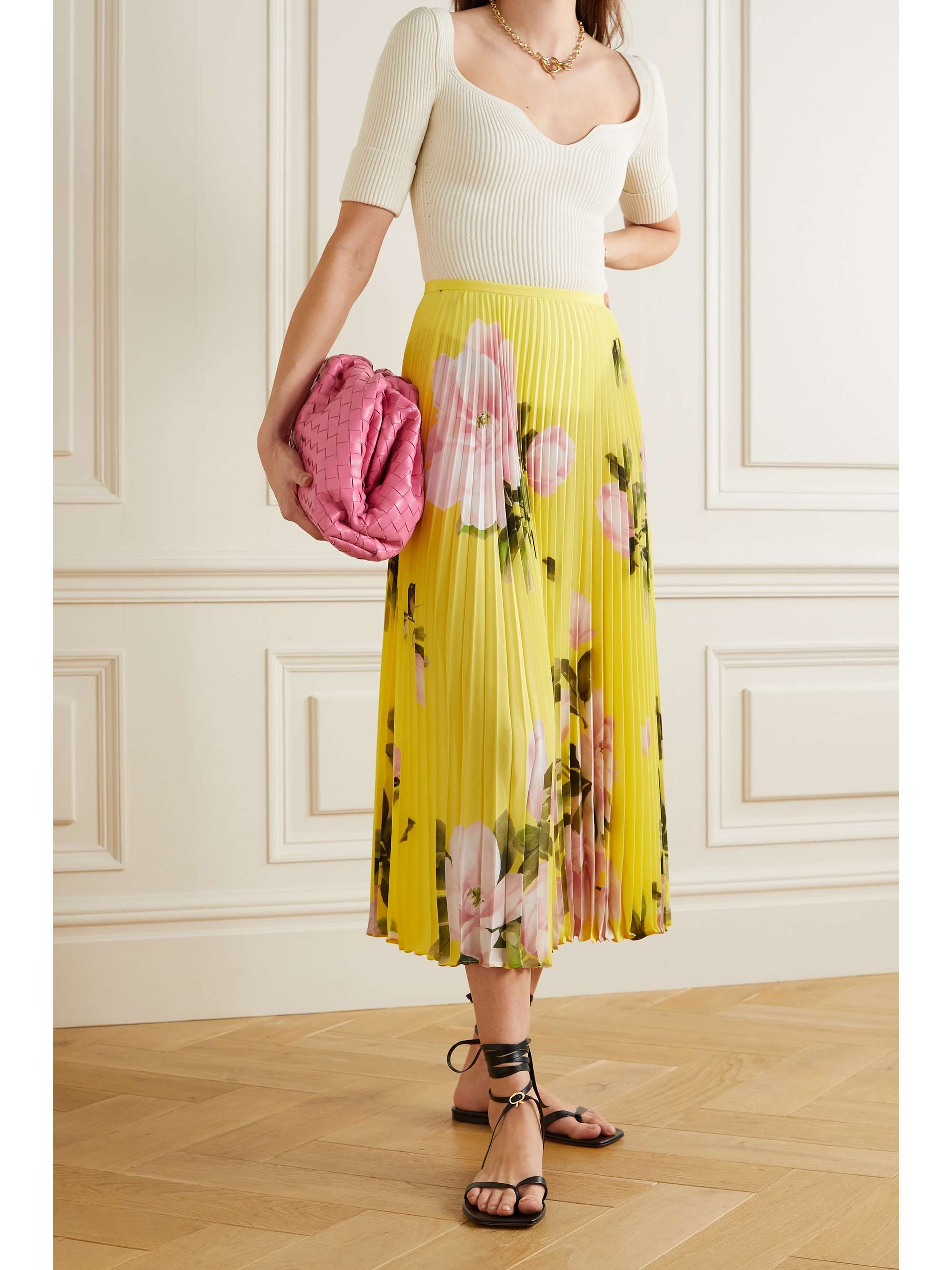 Valentino high-waisted pleated skirt