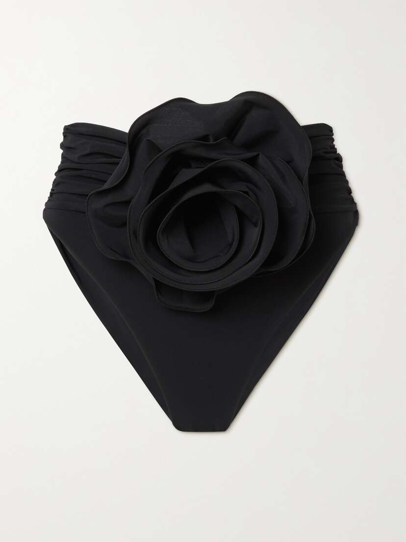 Magda Butrym Appliquéd Ruched Bikini Briefs