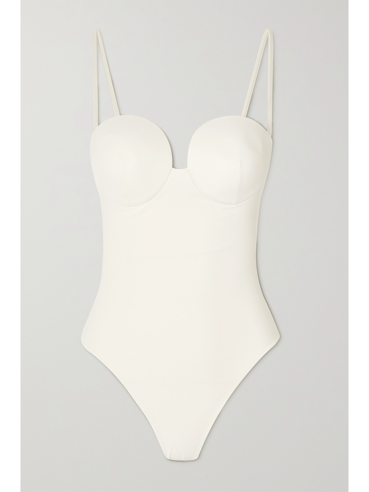 Magda Butrym Retro Bustier One-piece Swimsuits In Cream