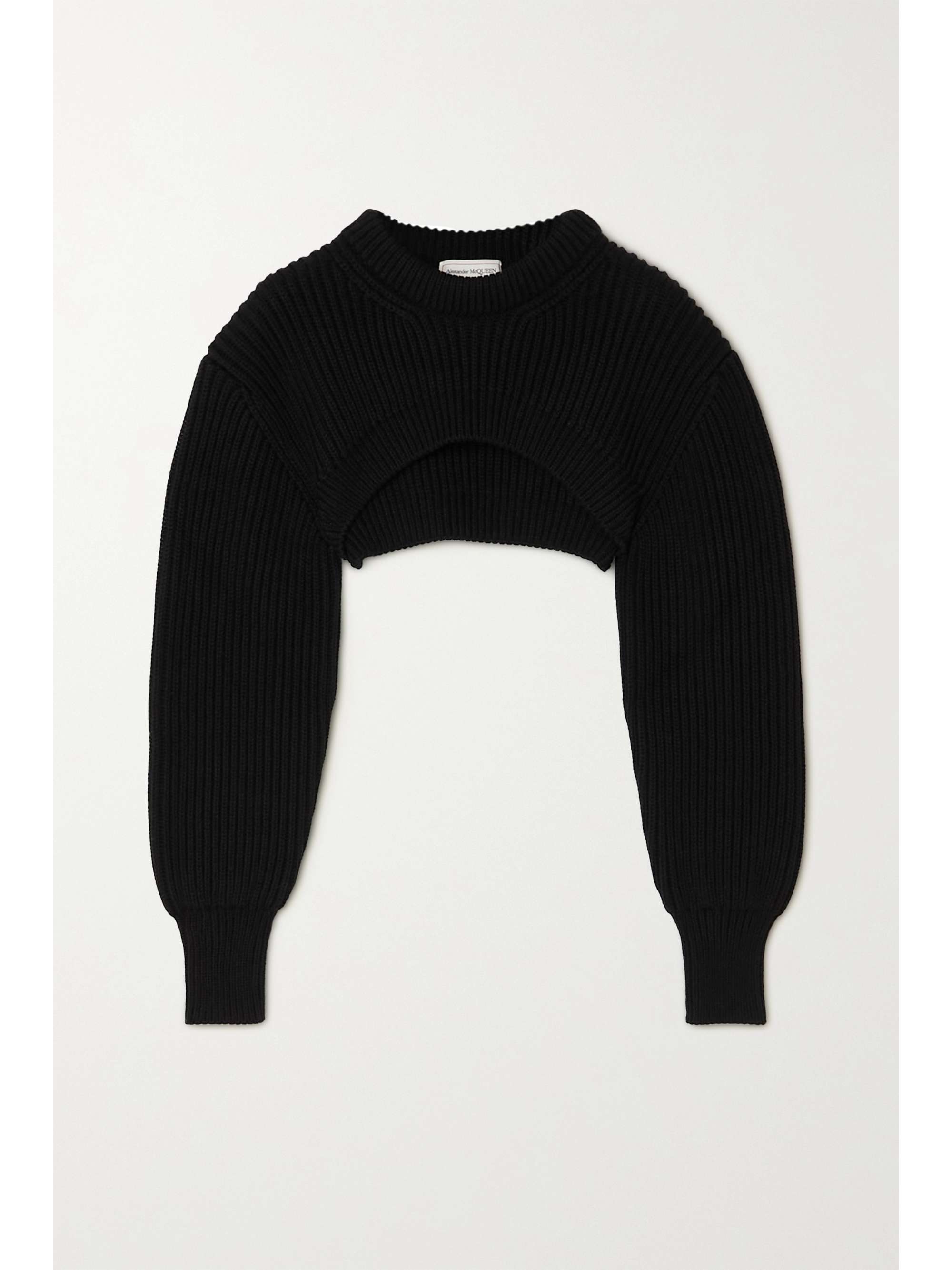 cropped black sweater