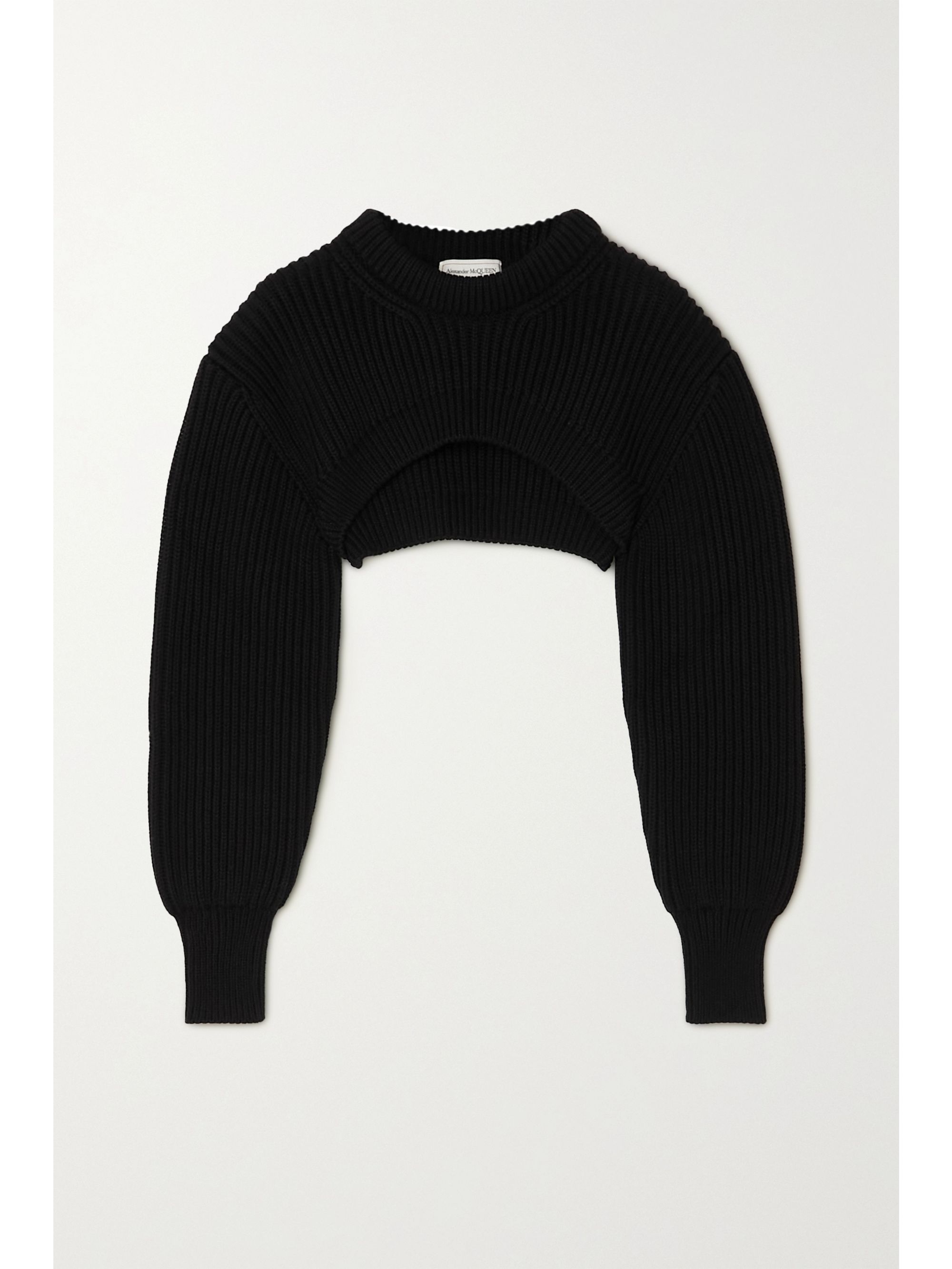 black cropped sweater