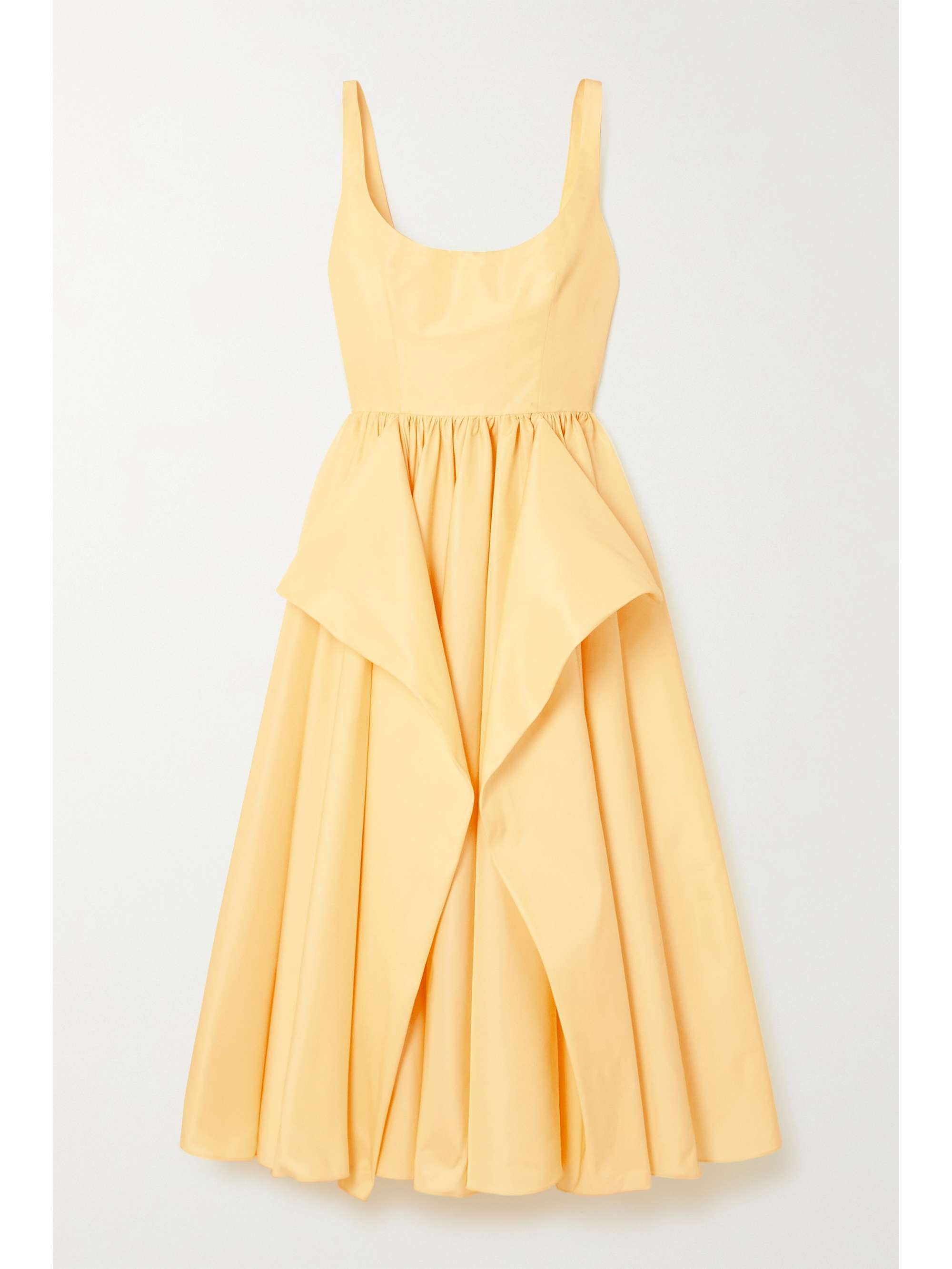yellow dress midi